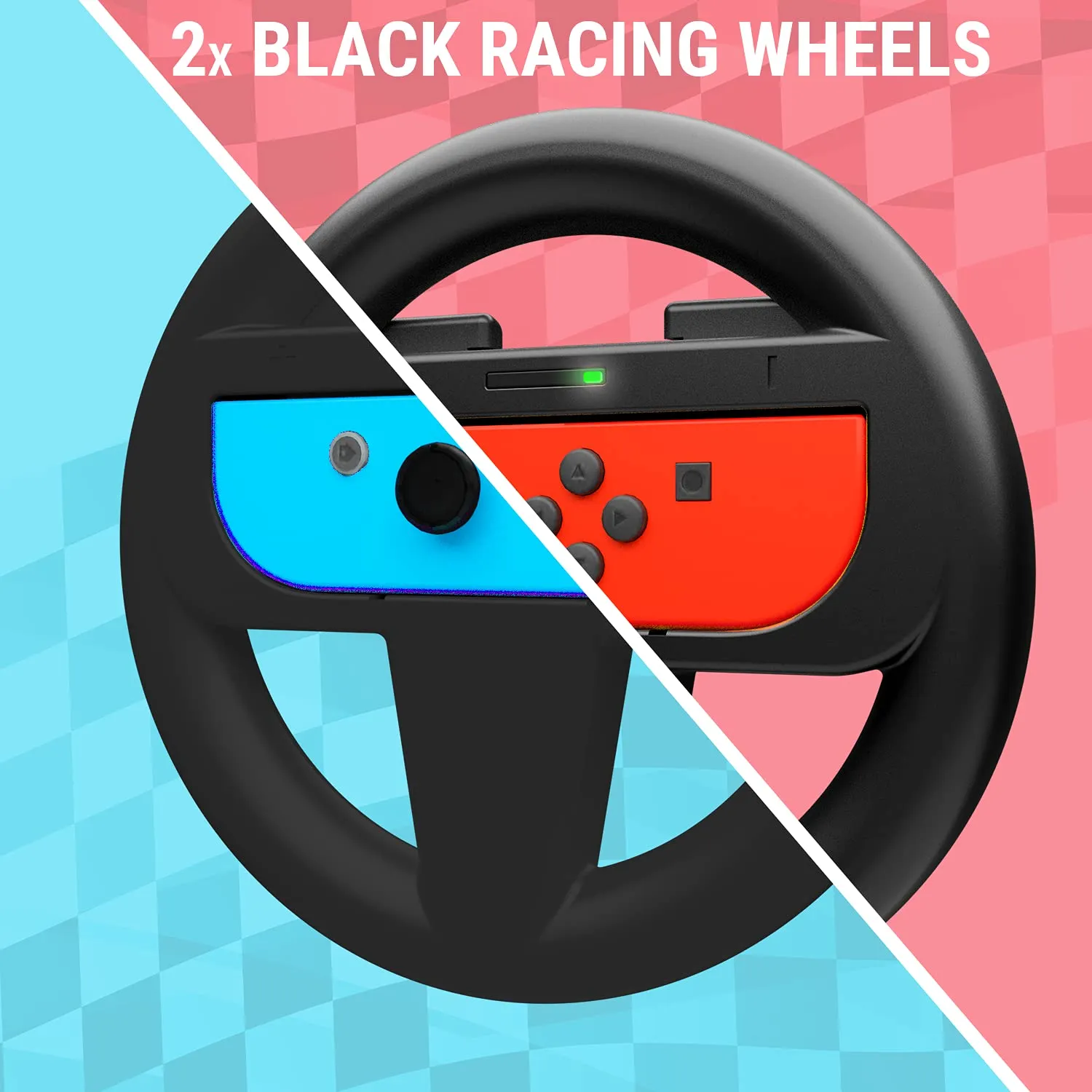 Orzly Joy-Con Steering Wheel Accessories for Nintendo Switch, Black (2 Pack) - immagine 7