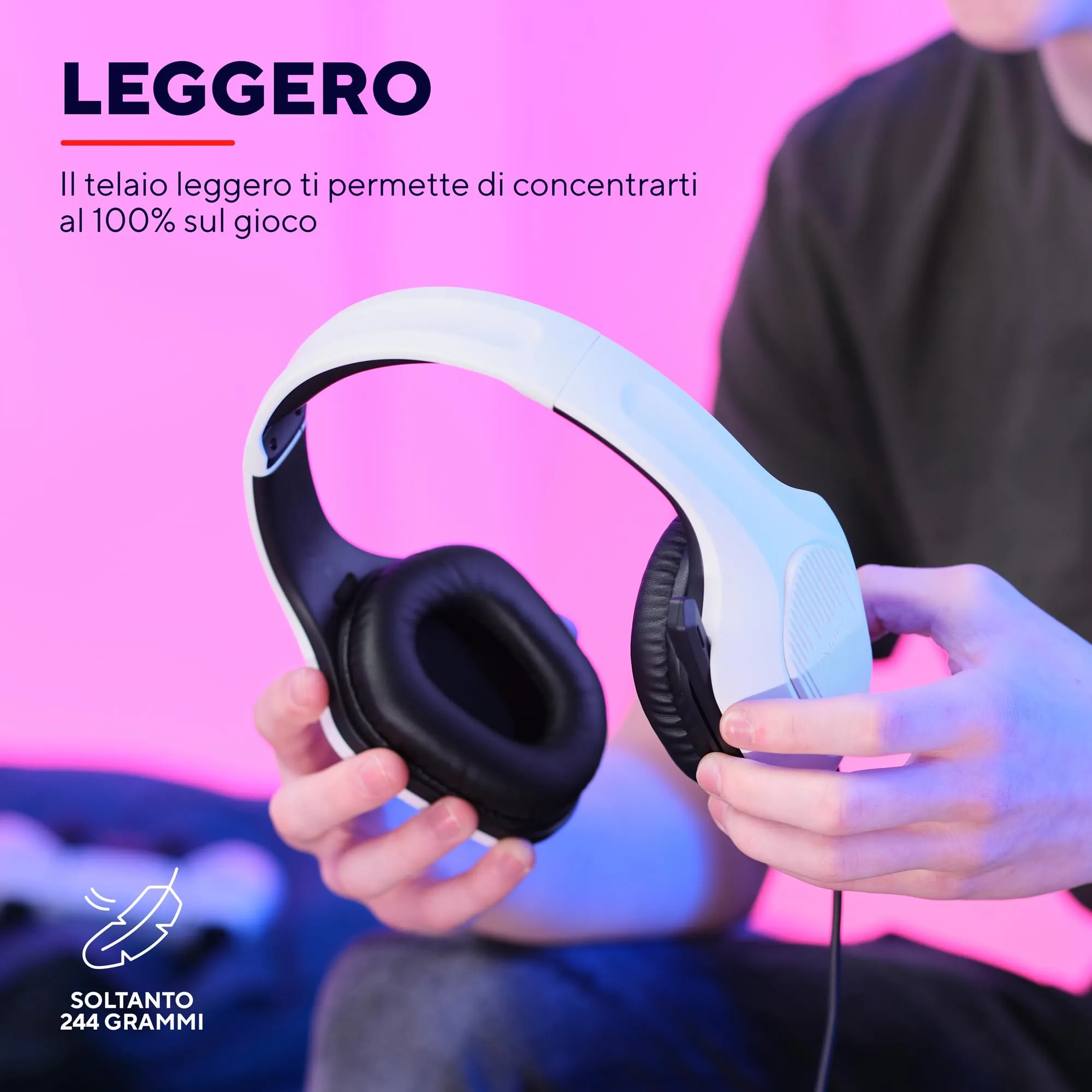 Trust Gaming GXT 415W Zirox Cuffie Gaming con Driver 50mm, Microfono Over-Ear, Jack 3.5 mm - Bianco - immagine 2