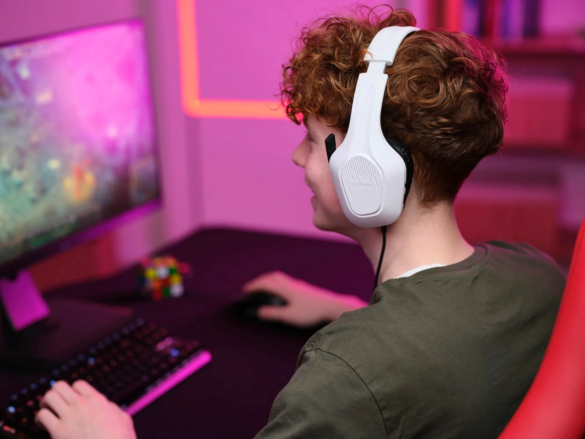 Trust Gaming GXT 415W Zirox Cuffie Gaming con Driver 50mm, Microfono Over-Ear, Jack 3.5 mm - Bianco - immagine 7