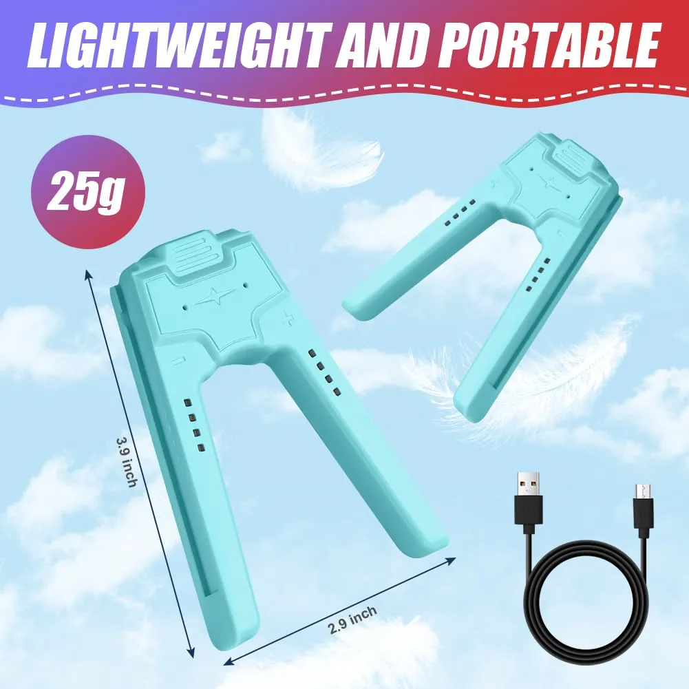OFFCUP Impugnatura di Ricarica per Nintendo Switch e Switch OLED, Charging Grip con Indicatore LED e USB Tipo C (Azzurro) - immagine 2