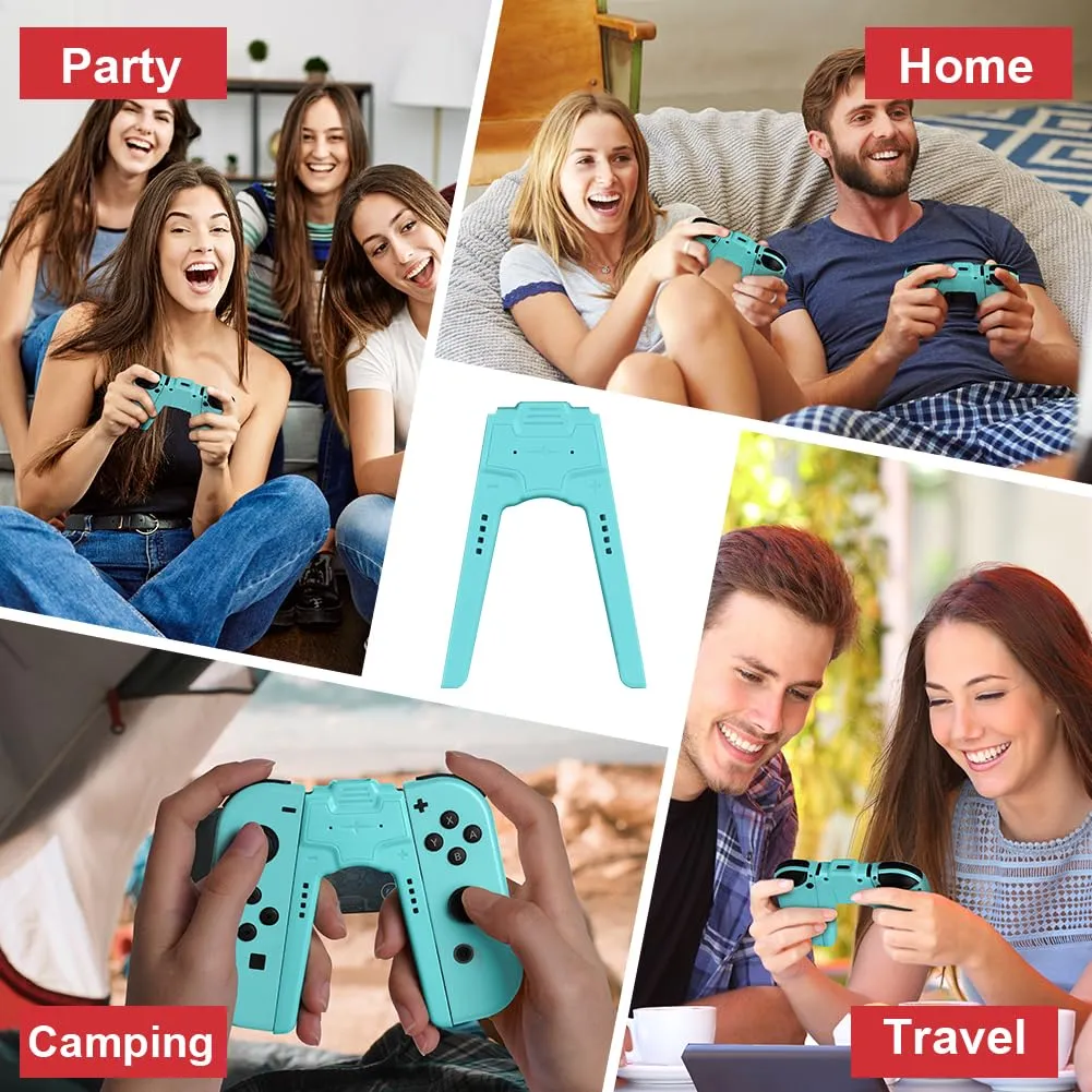 OFFCUP Impugnatura di Ricarica per Nintendo Switch e Switch OLED, Charging Grip con Indicatore LED e USB Tipo C (Azzurro) - immagine 7