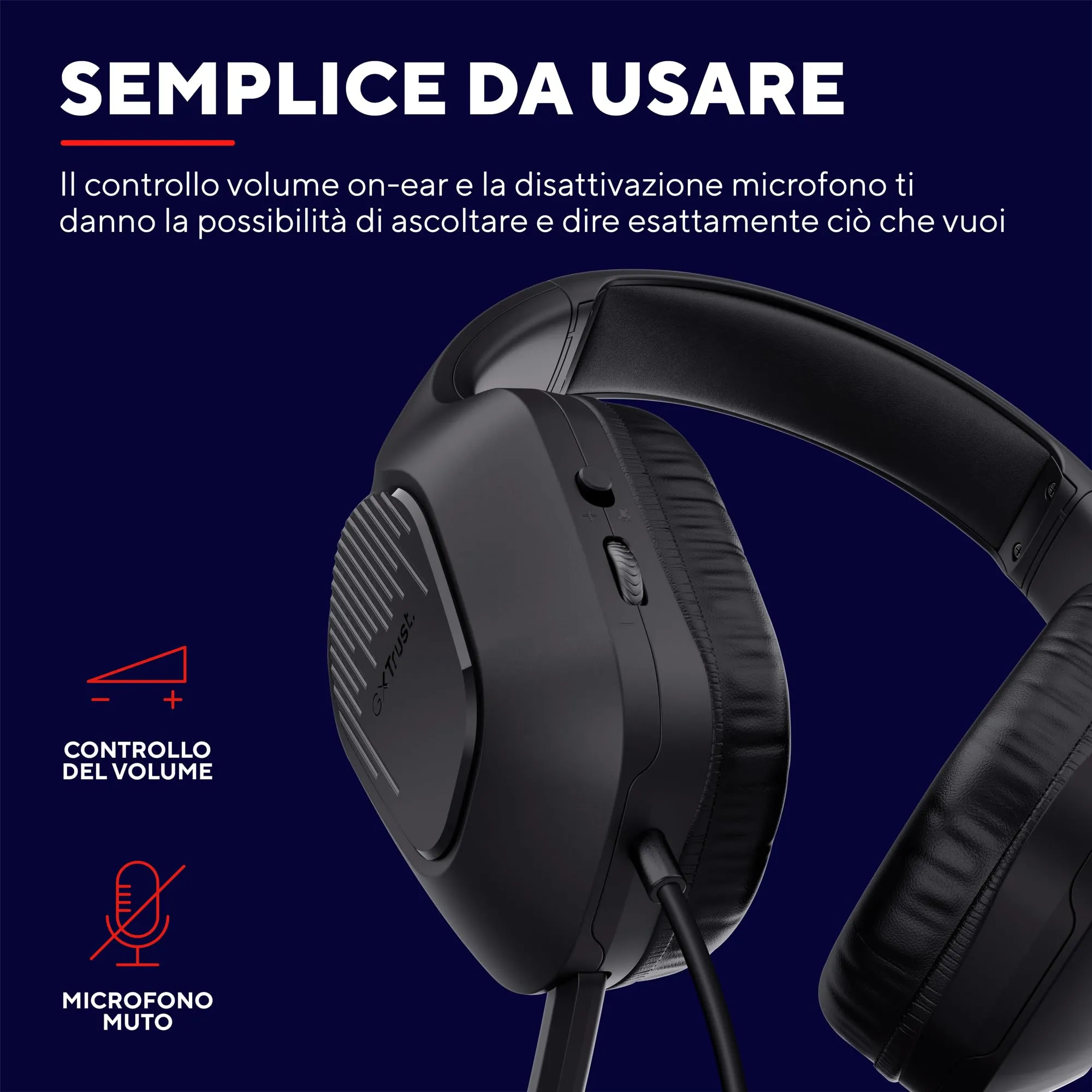 Trust Gaming GXT 415 Zirox Cuffie Gaming Over-Ear con Microfono, Driver 50 mm, Jack 3.5 mm - Nero - immagine 6