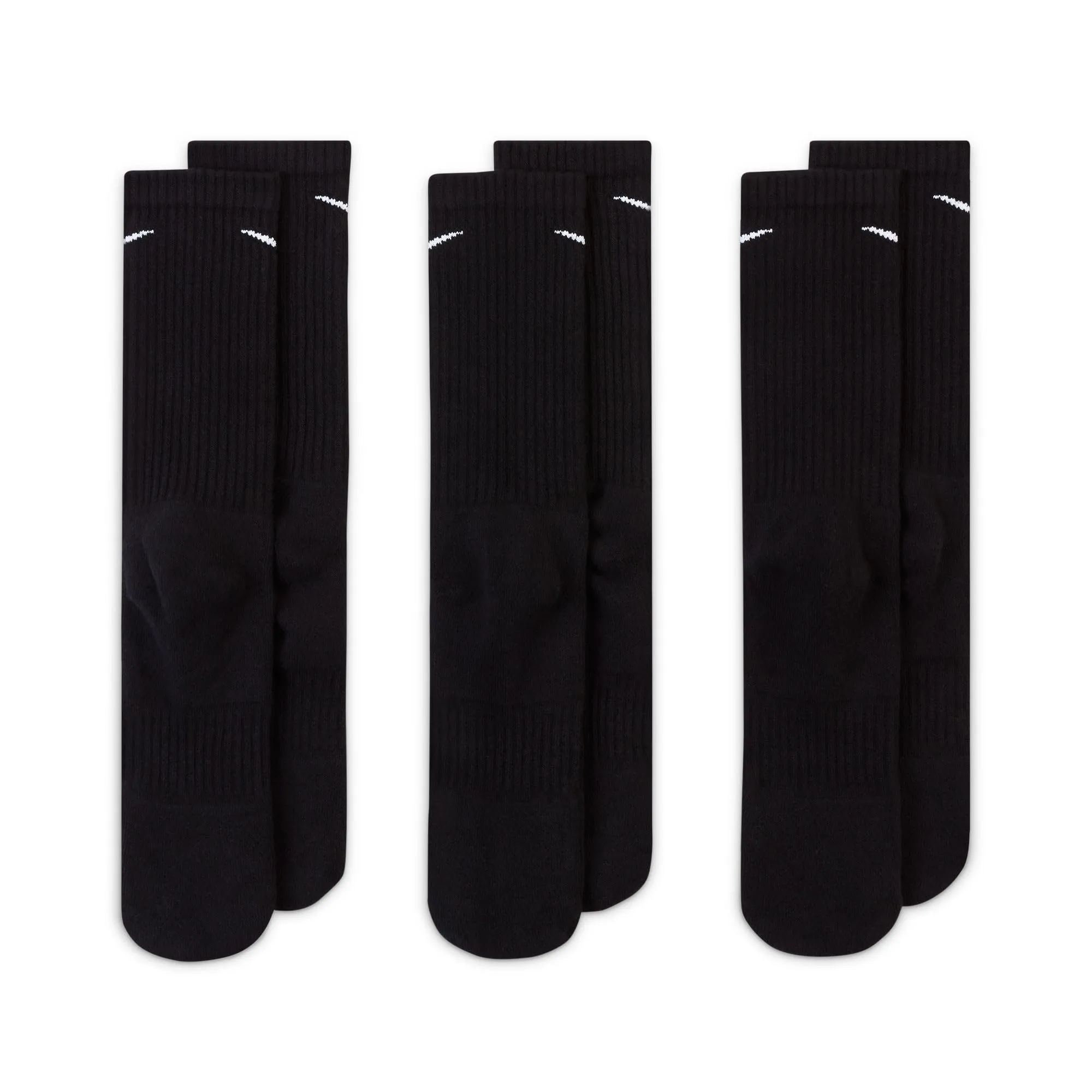 Nike Everyday Cushion Crew Training Socks, 3 Pair, Black/White, X-Large - immagine 5