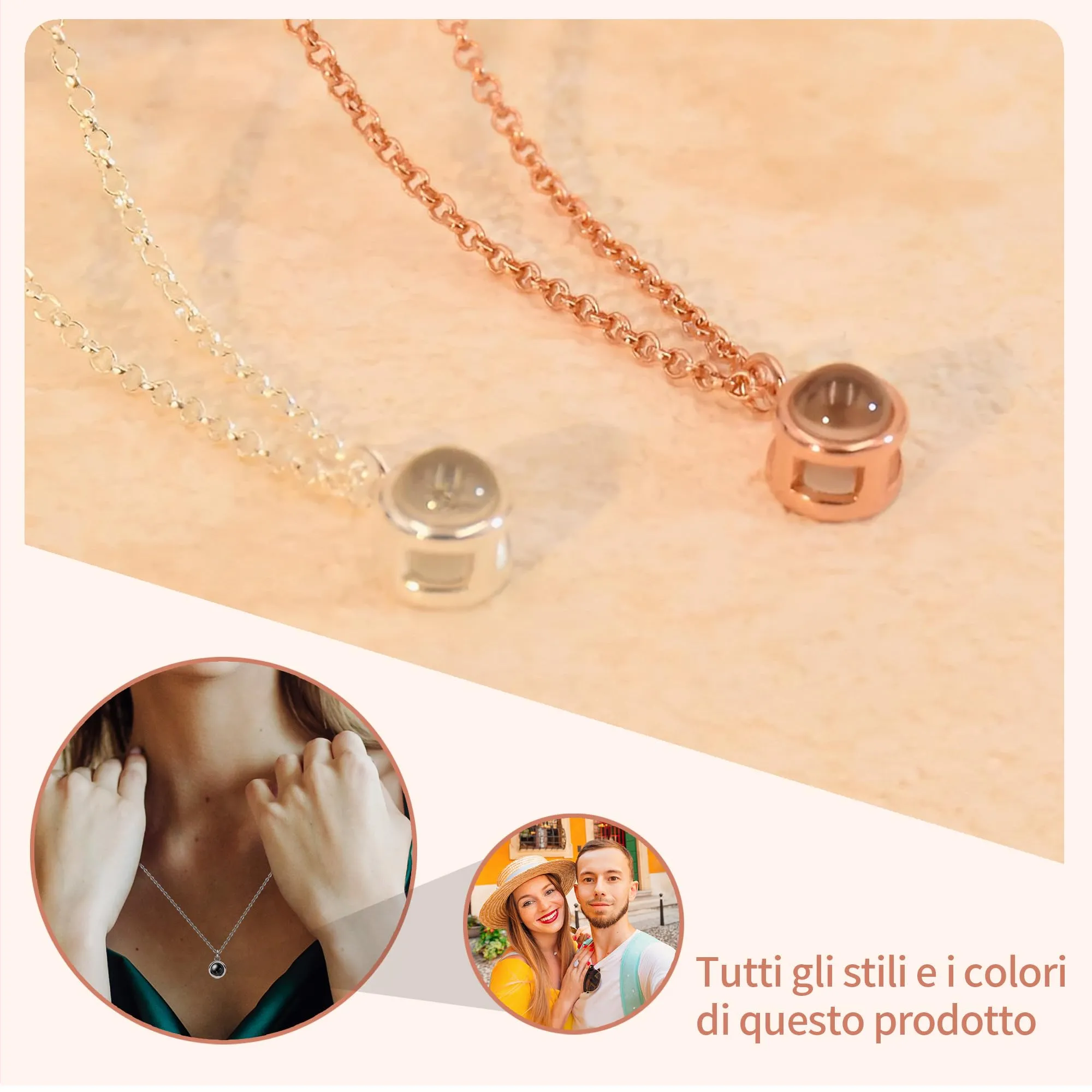 Easycosy Collana con Foto Personalizzata - immagine 3