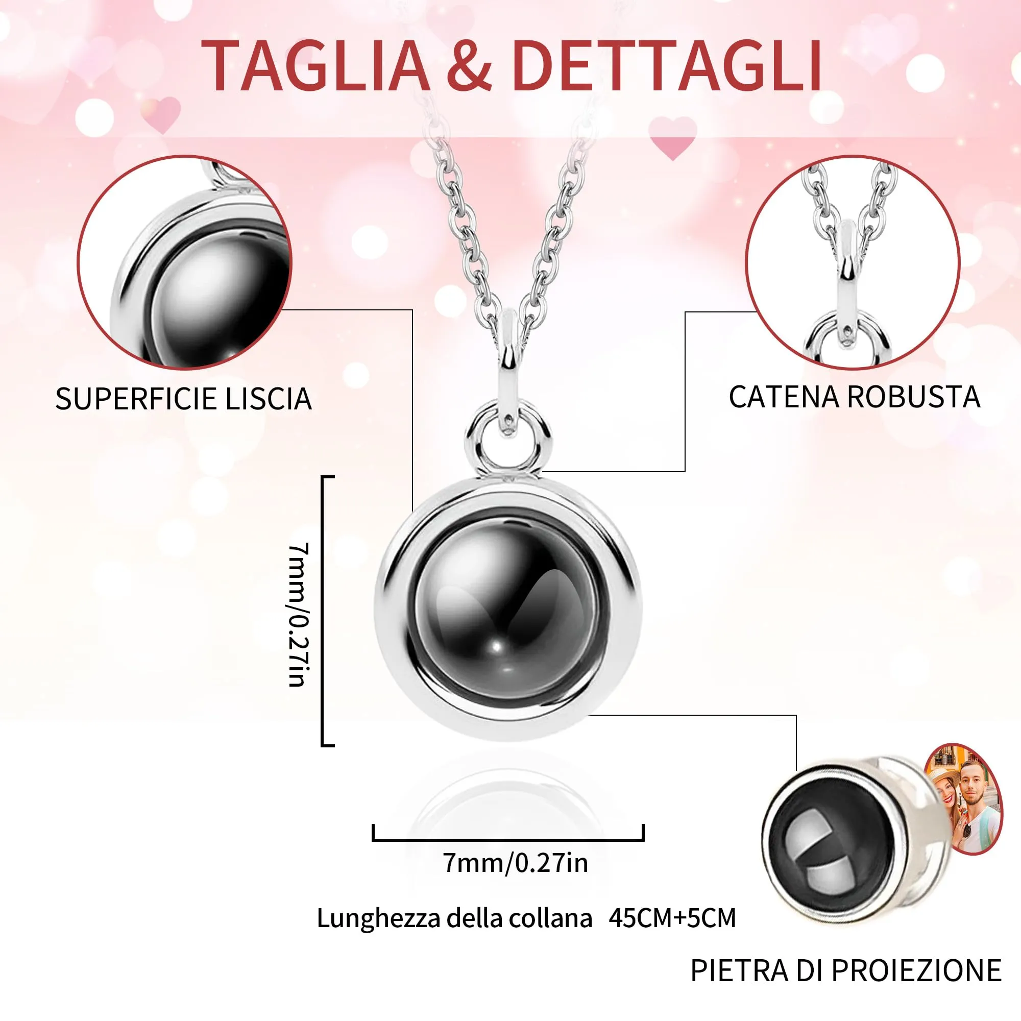 Easycosy Collana con Foto Personalizzata - immagine 5