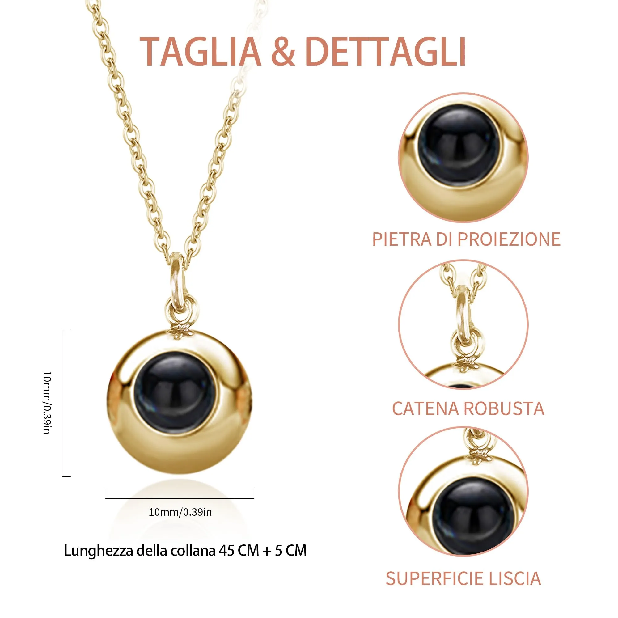 Easycosy Collana con Foto Personalizzata - immagine 3