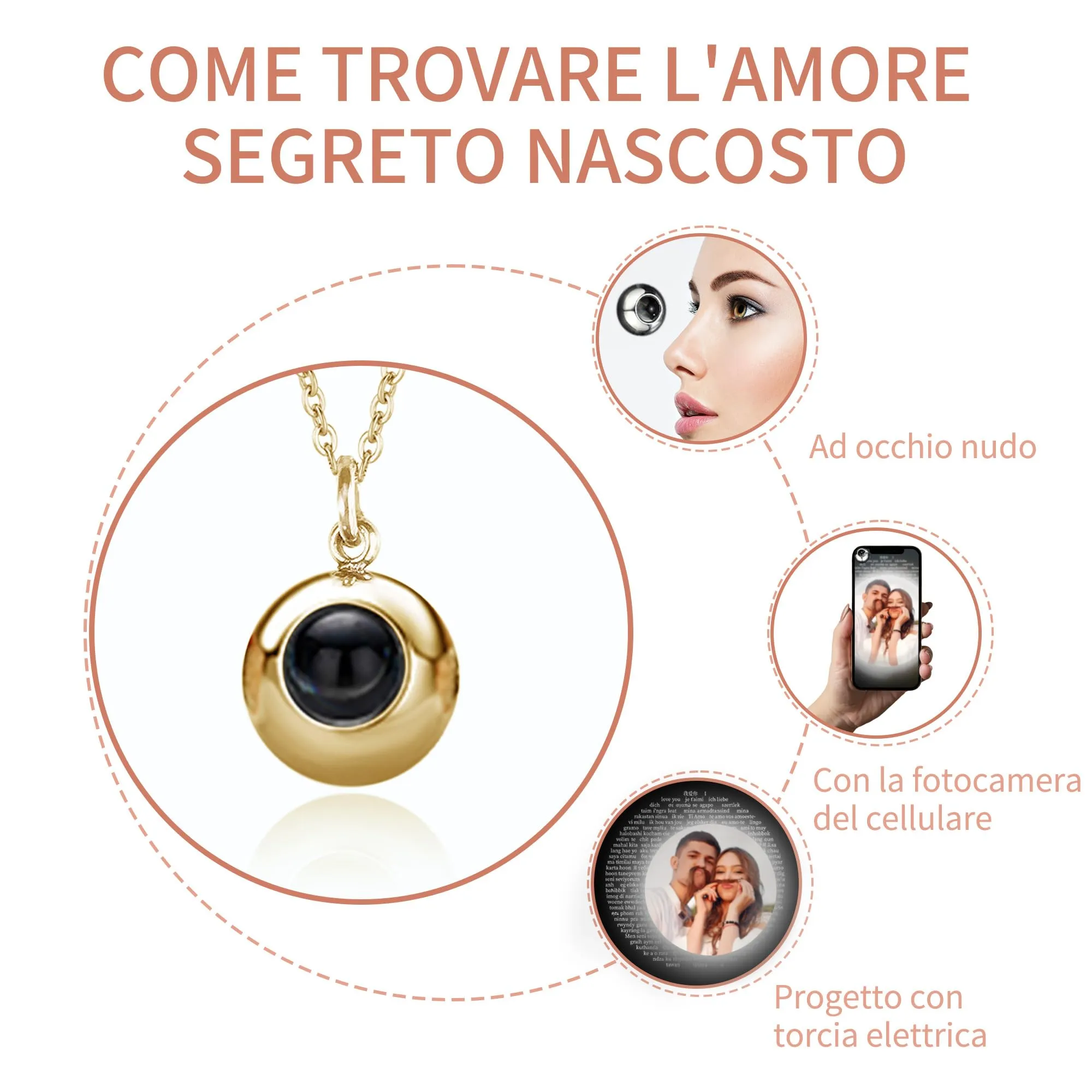 Easycosy Collana con Foto Personalizzata - immagine 4