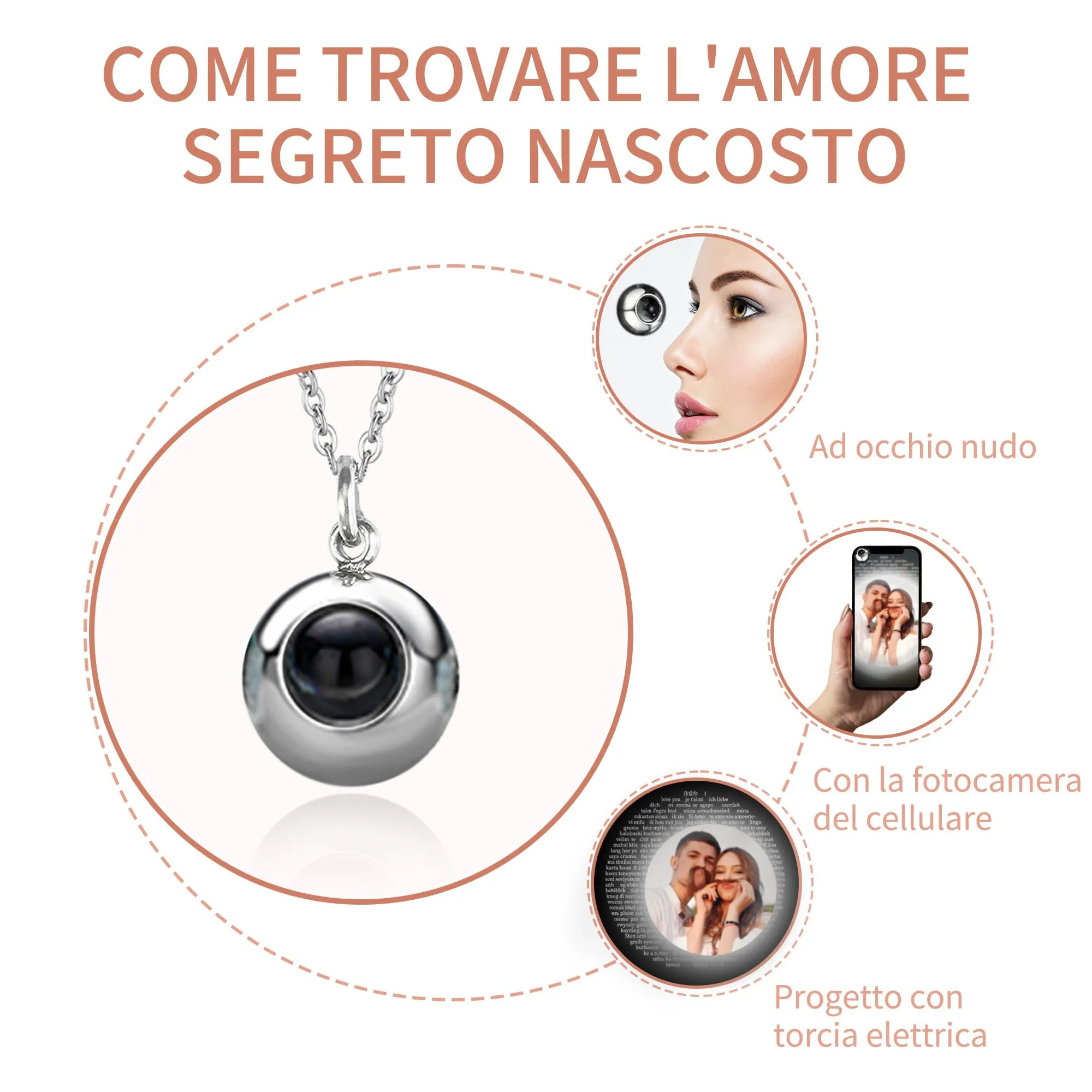 Easycosy Collana con Foto Personalizzata - immagine 4