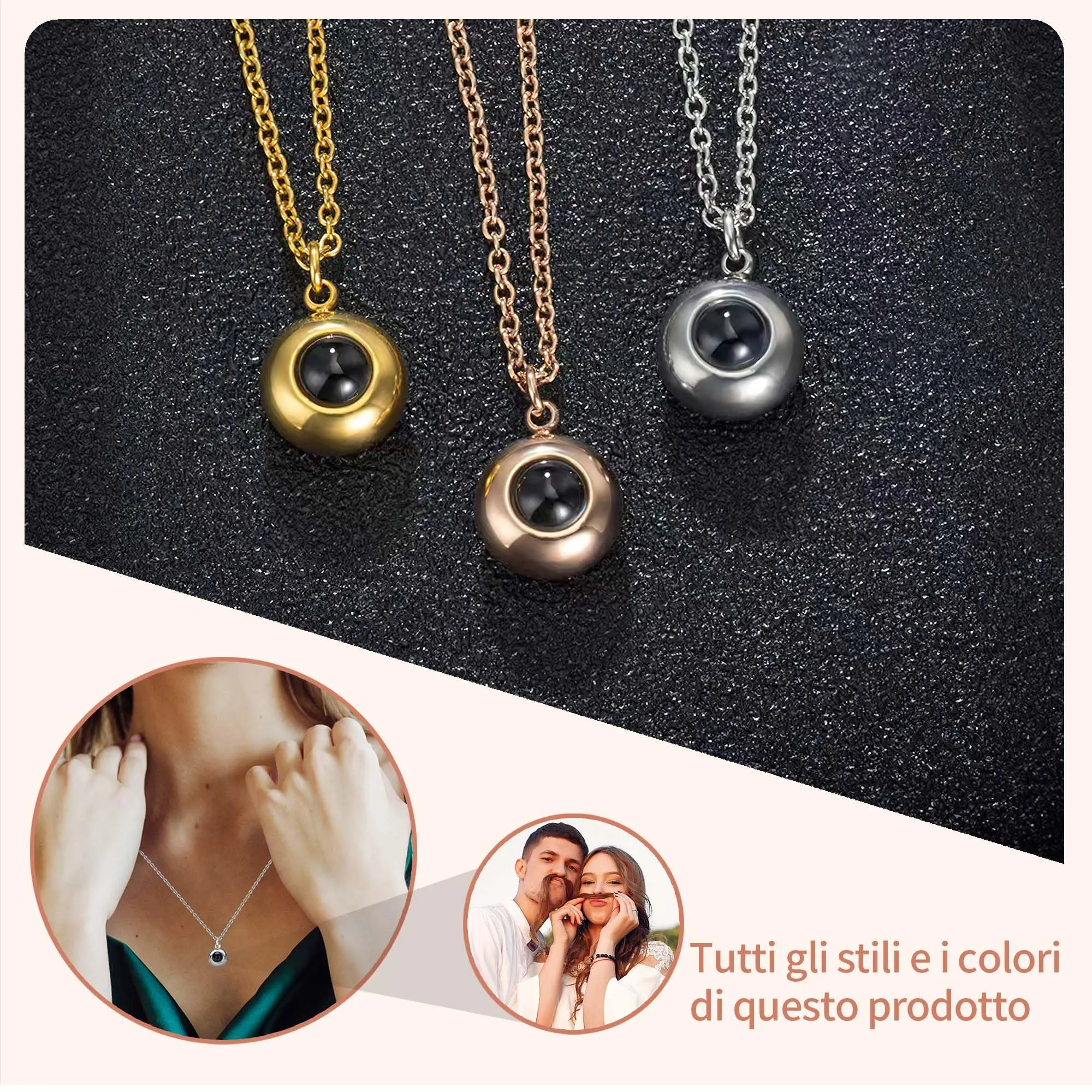 Easycosy Collana con Foto Personalizzata - immagine 6