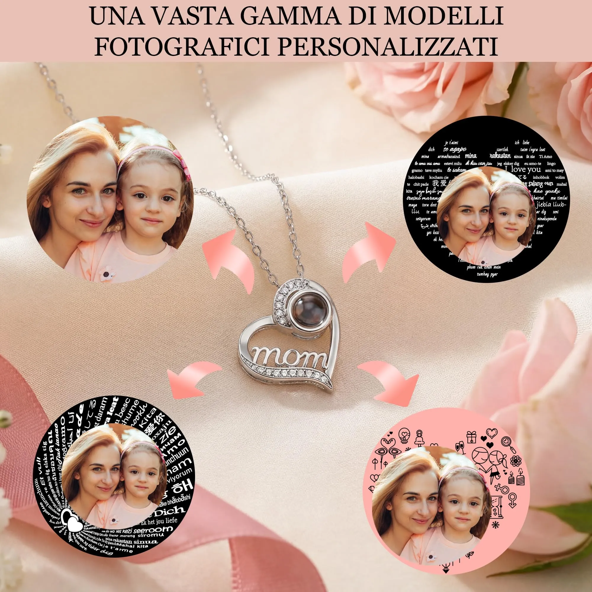 Easycosy Collana con Foto Personalizzata per Donna - immagine 5