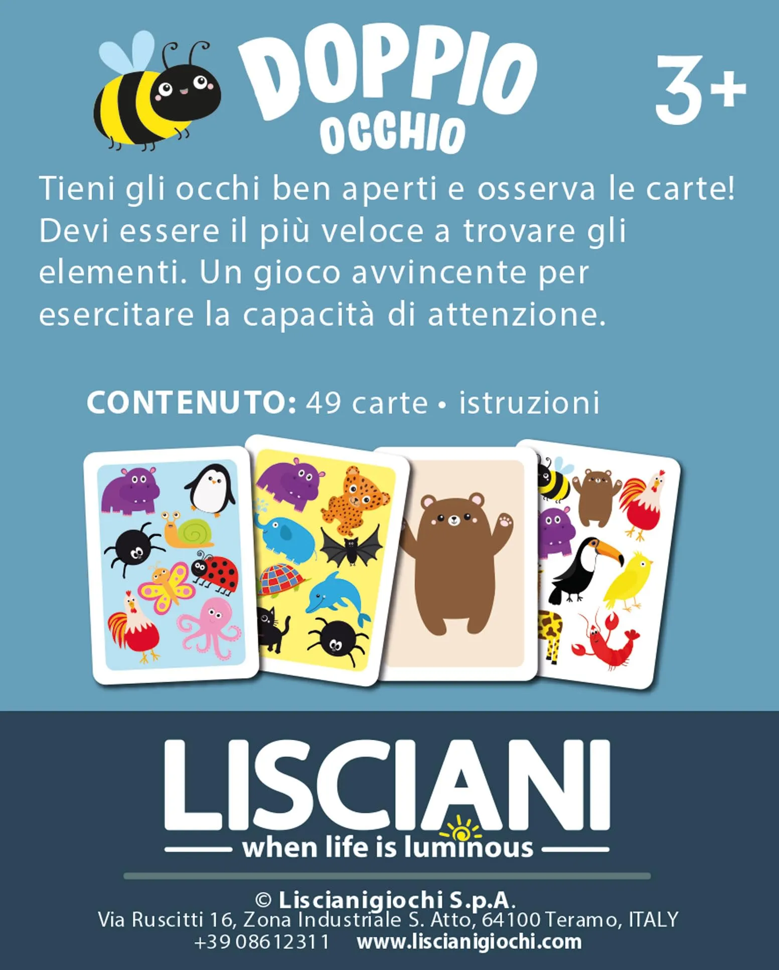 Liscianigiochi Ludoteca Le Carte dei Bambini Doppio Occhio Gioco di società, 85750 - immagine 5