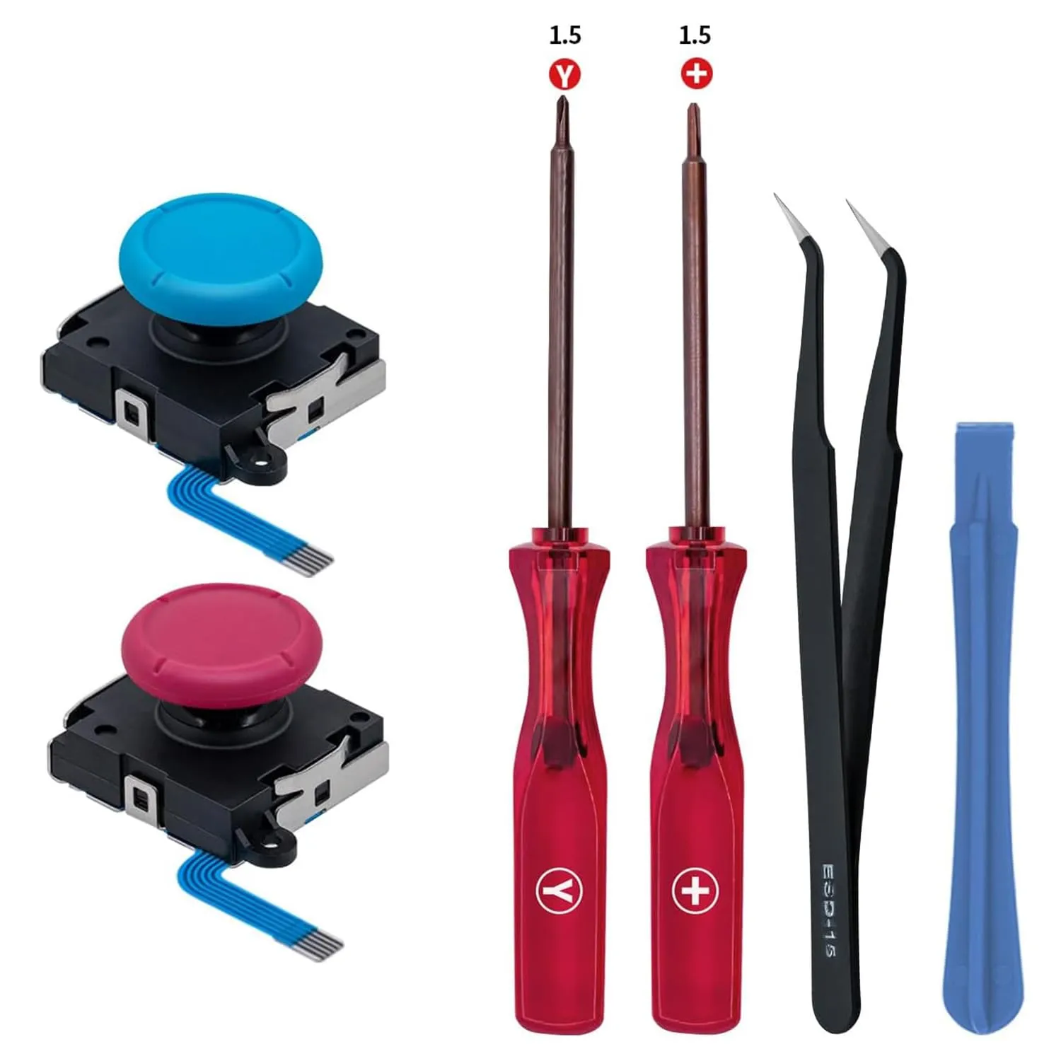Wigearss Kit di Sostituzione Joystick Analogico e Strumenti di Riparazione per Nintendo Switch, Switch OLED e Switch Lite - immagine 1