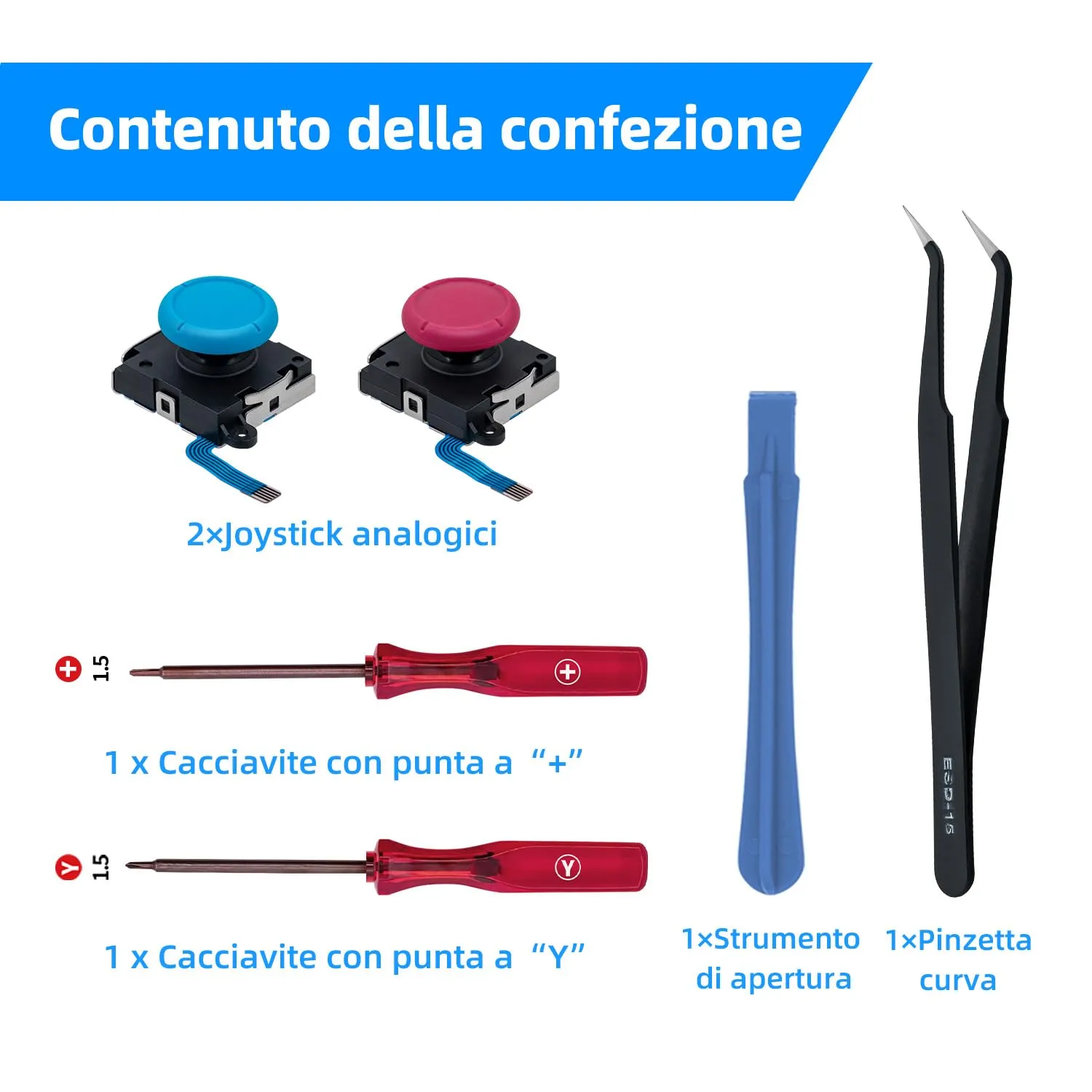 Wigearss Kit di Sostituzione Joystick Analogico e Strumenti di Riparazione per Nintendo Switch, Switch OLED e Switch Lite - immagine 5