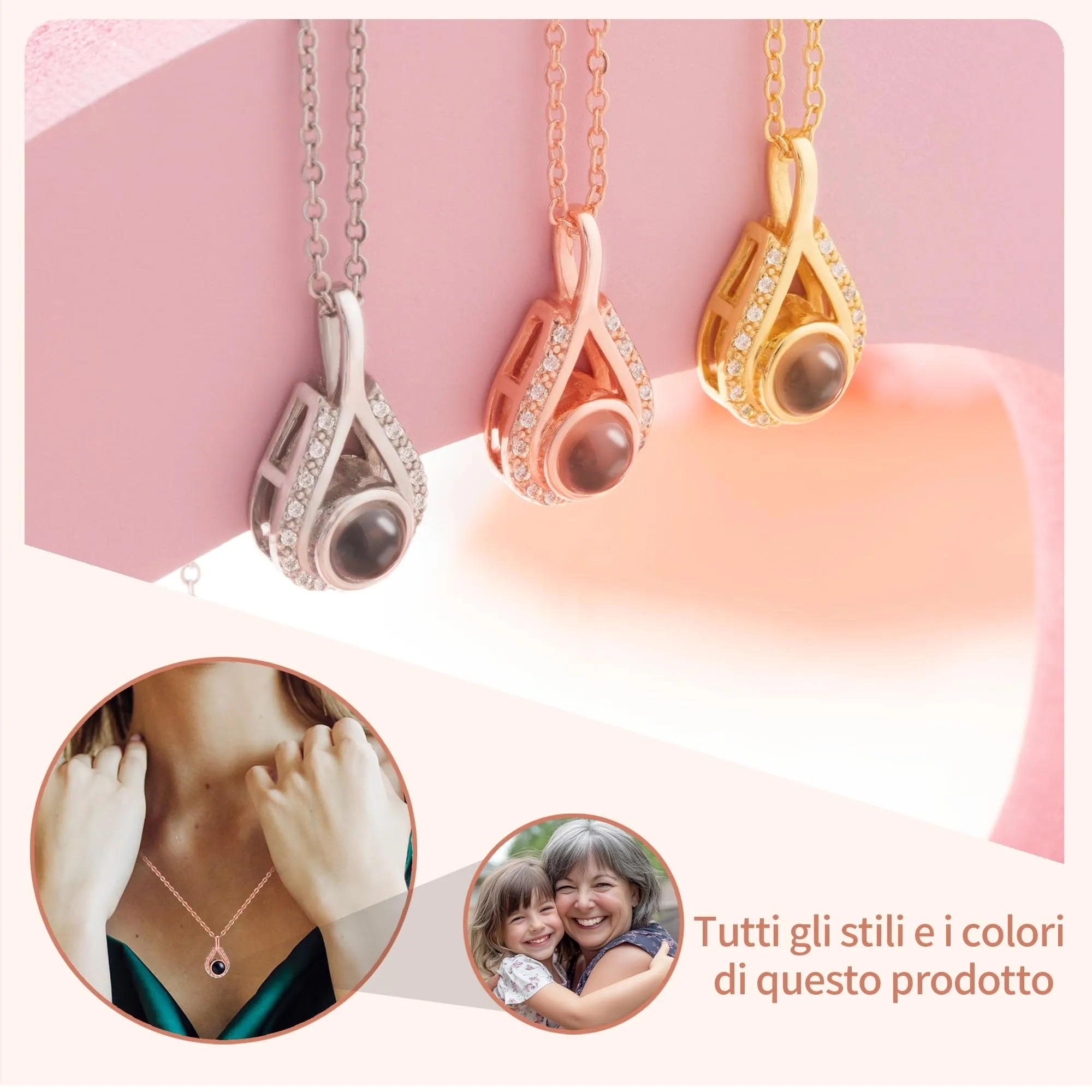 Easycosy Collana con Foto Personalizzata - immagine 3