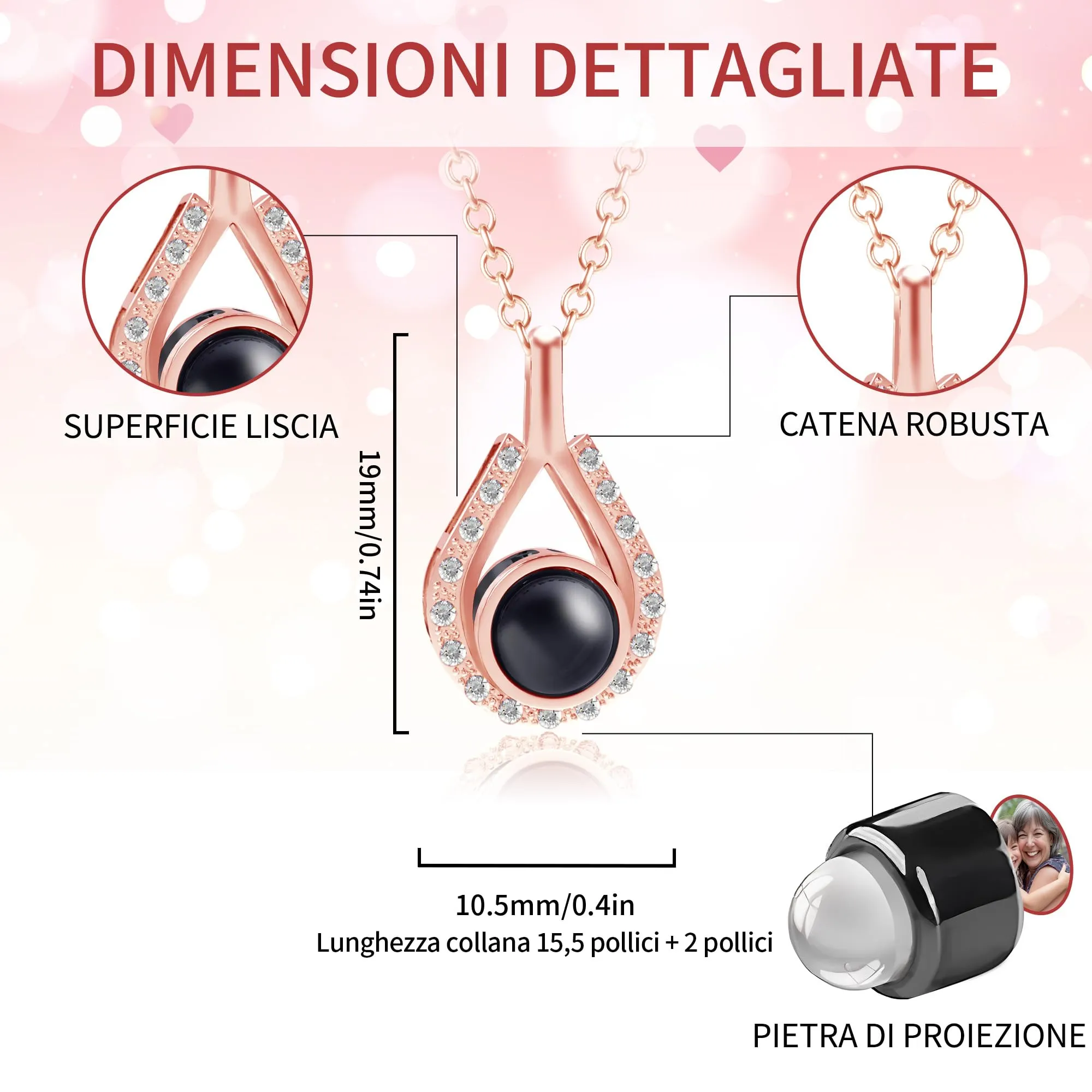 Easycosy Collana con Foto Personalizzata - immagine 5