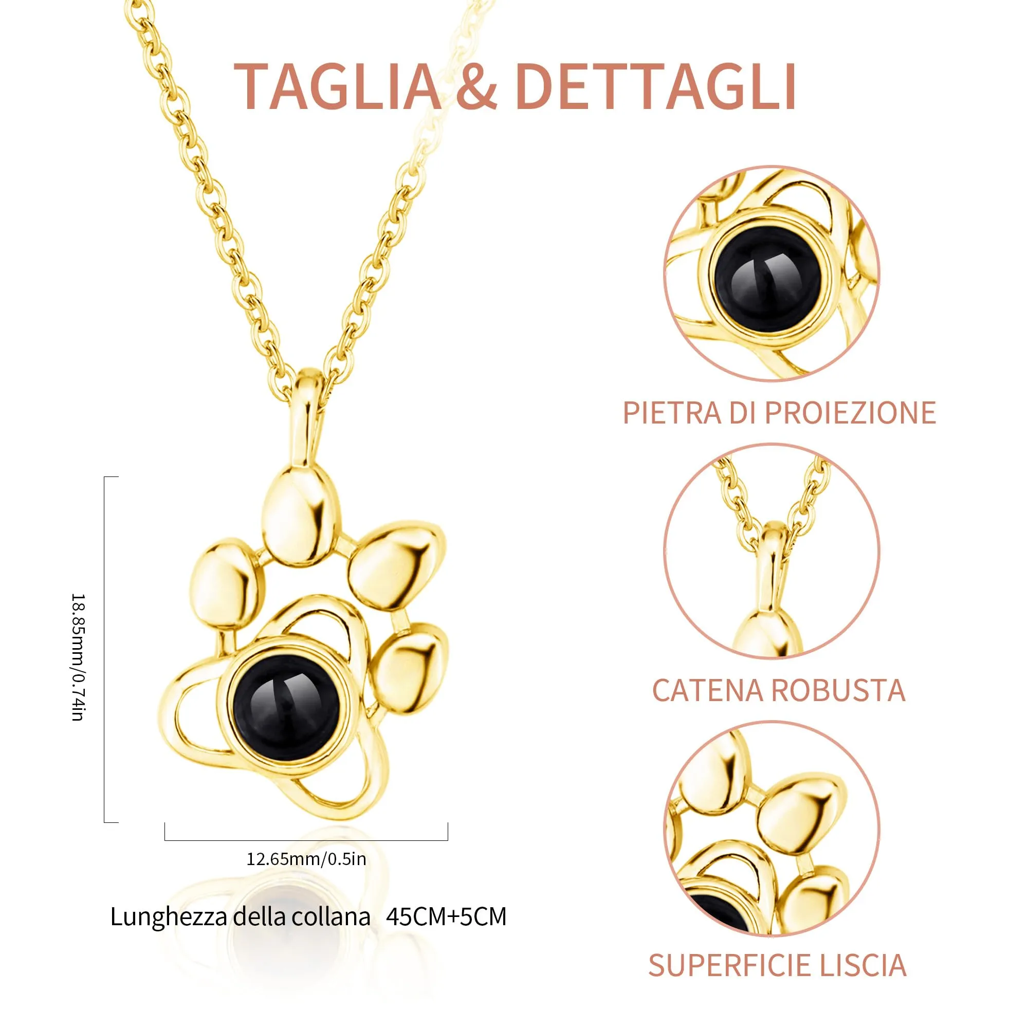 Easycosy Collana con Foto Personalizzata - immagine 3