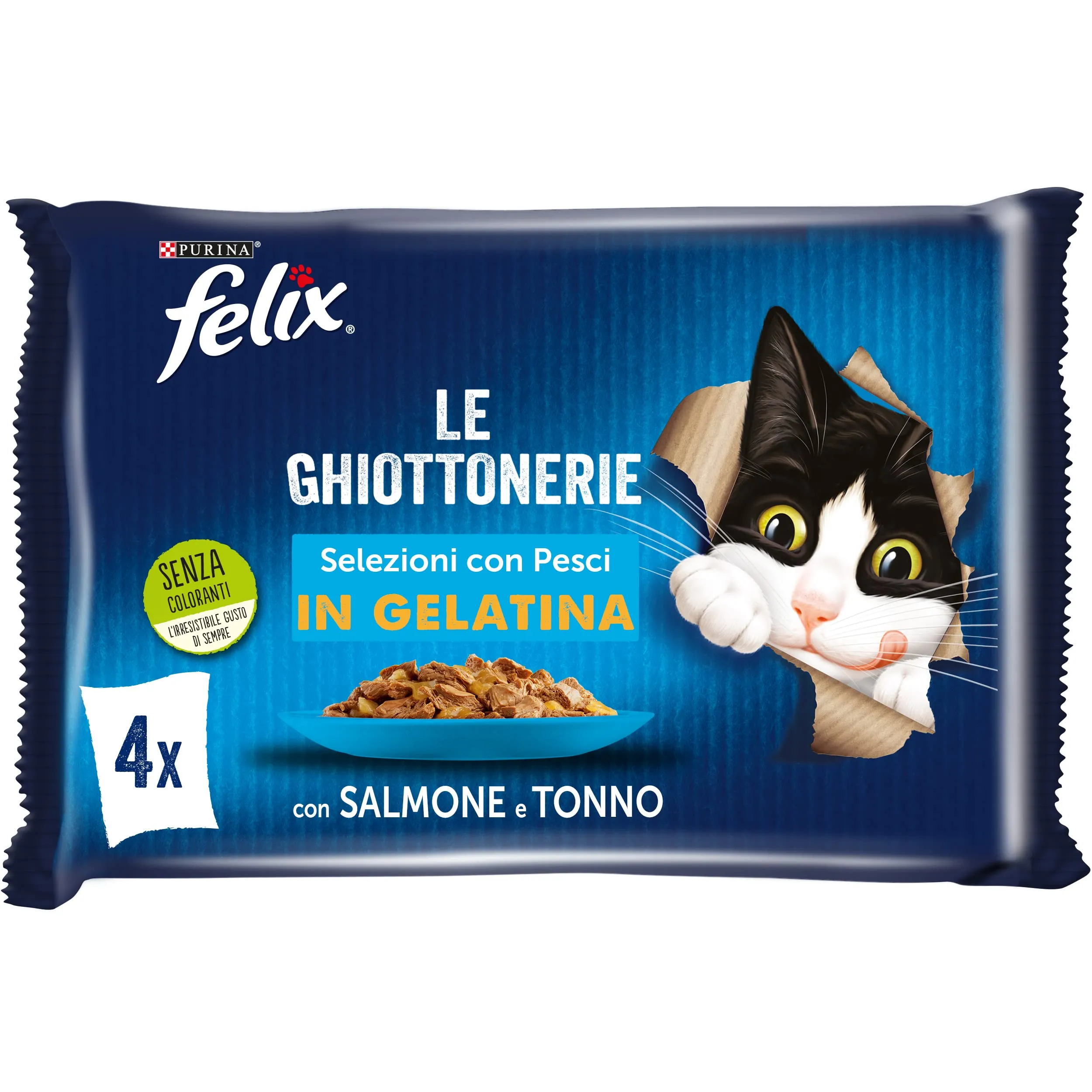 Felix Le Ghiottonerie Cibo Umido per Gatti Adulti, Salmone e Tonno, 48 x 85g - immagine 2