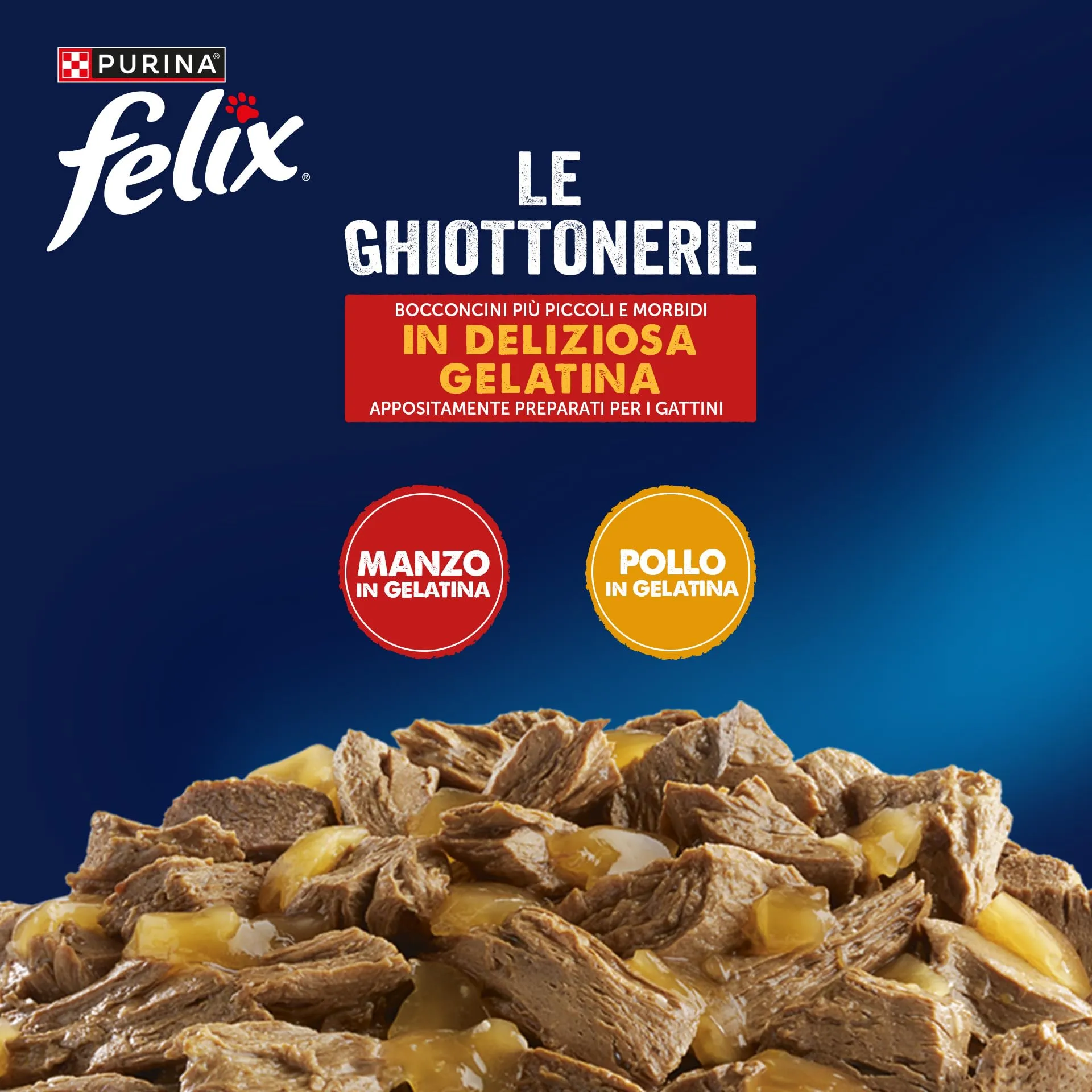 Felix Le Ghiottonerie Junior Cibo Umido per Gatti, Mix, 48 Bustine da 85g - immagine 2