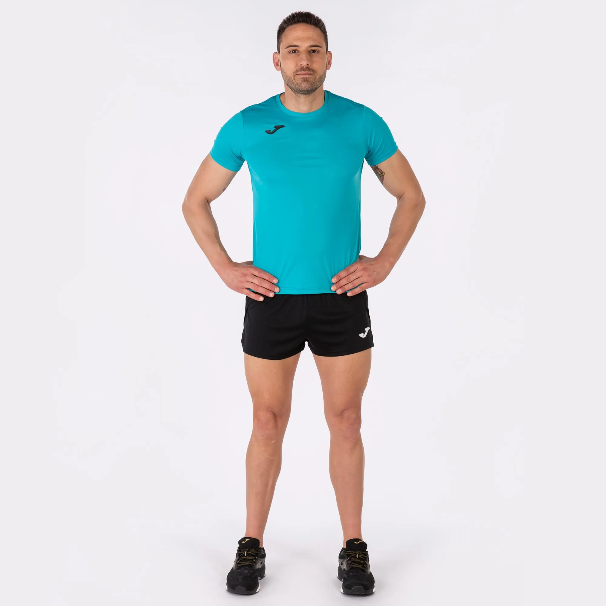 Joma Record II Men's Short Sleeve T-Shirt - Turchese - L - immagine 4