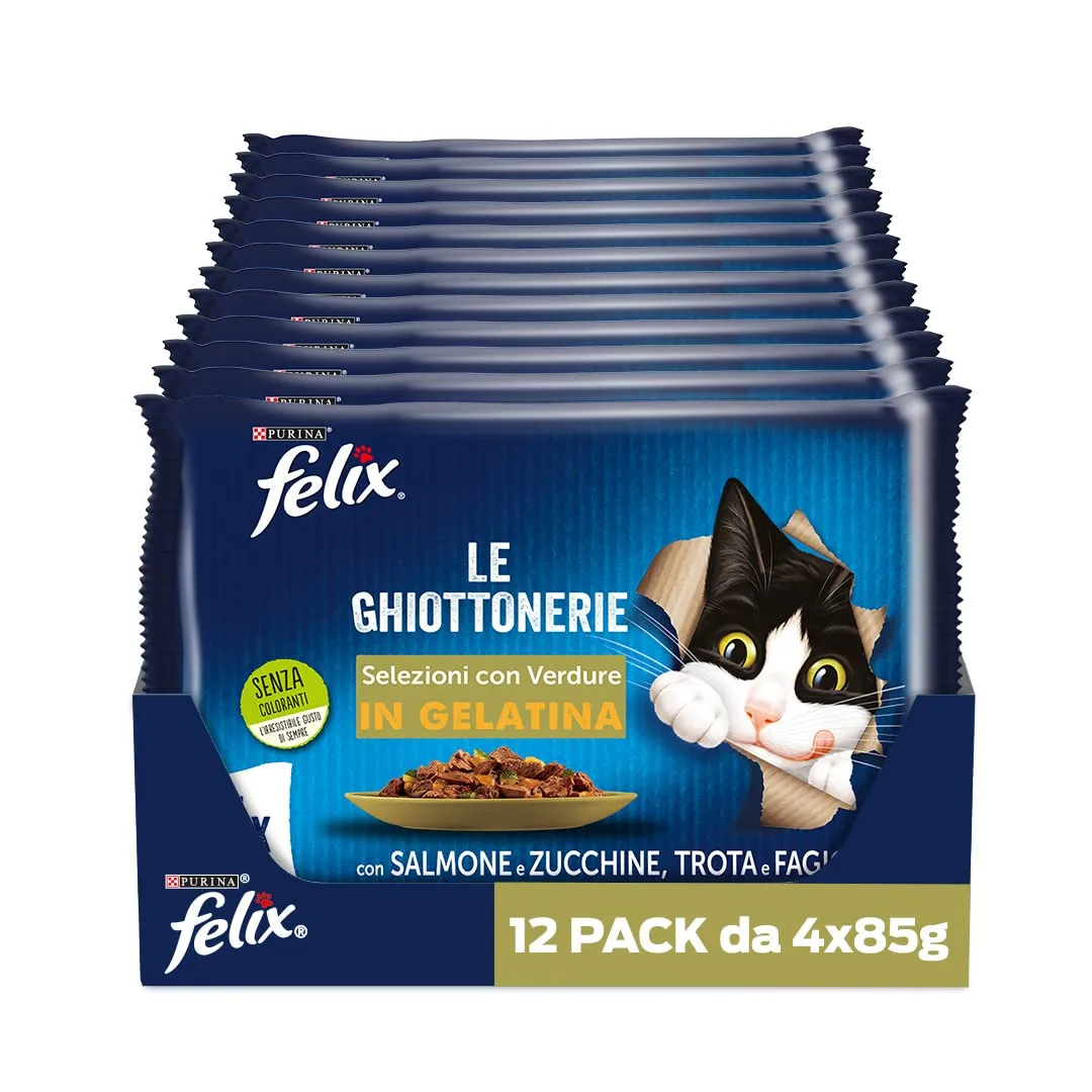 Felix Le Ghiottonerie con verdure, 85 g (Confezione da 48) - immagine 1