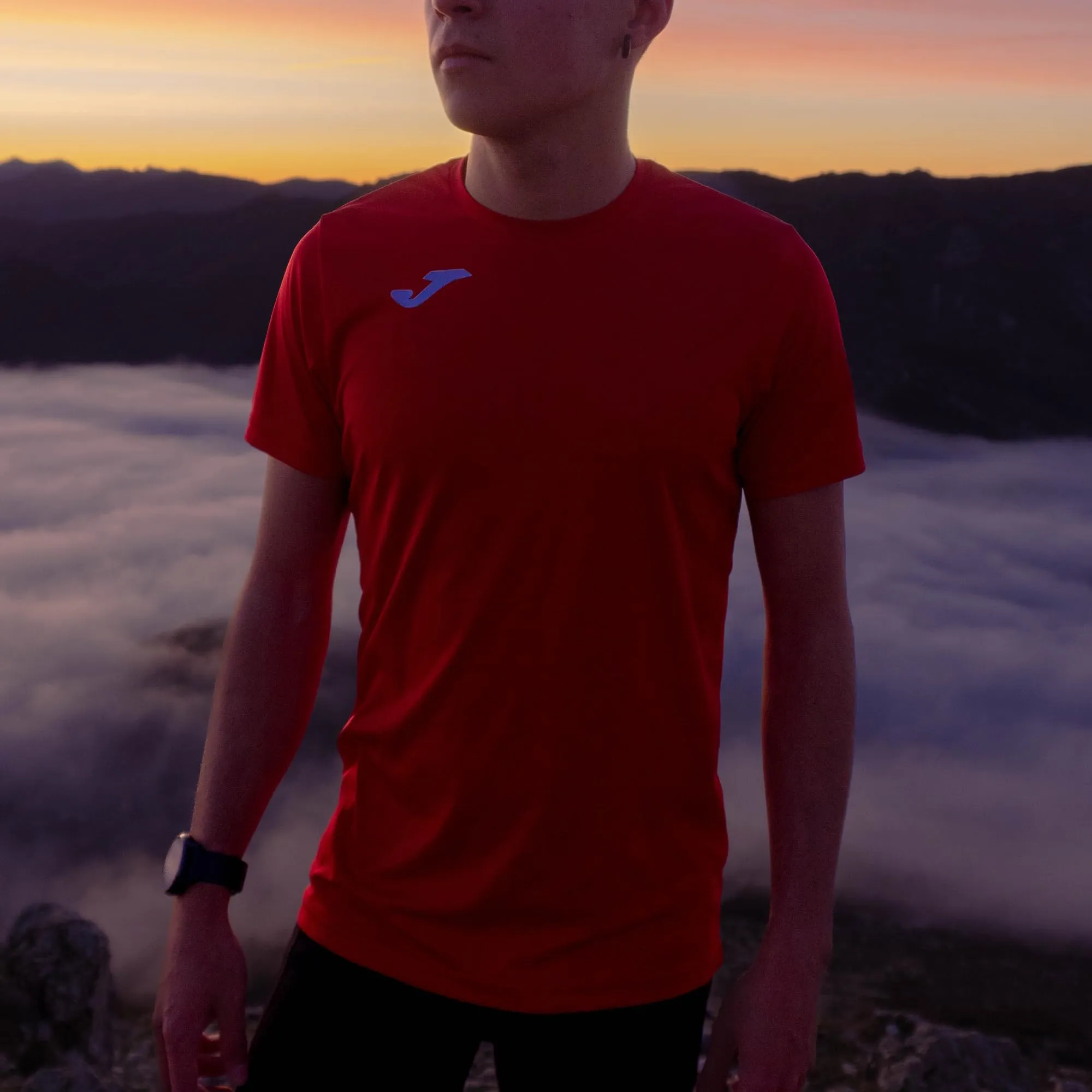 Joma Record II Short Sleeve T-Shirt - Red - L - immagine 2