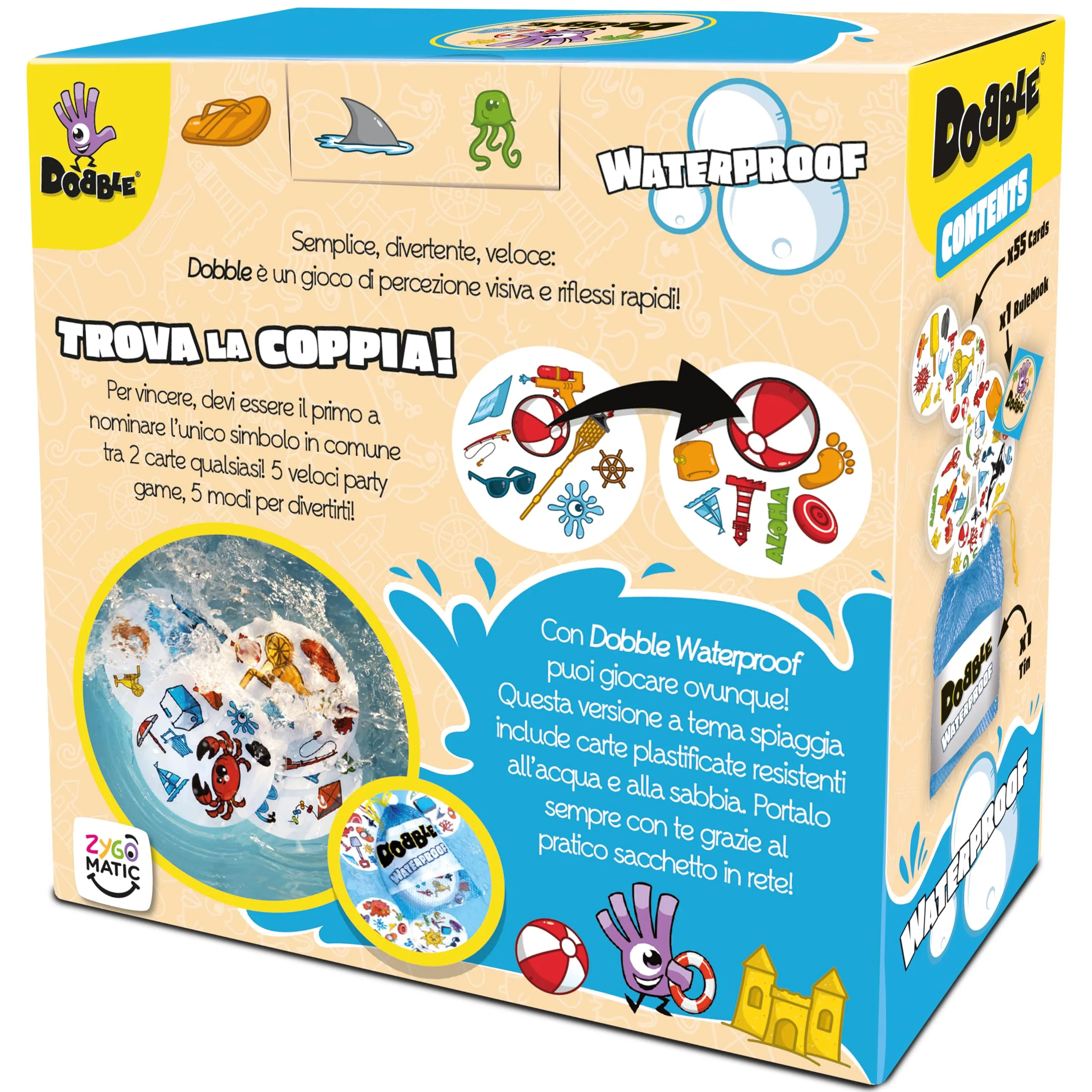 Asmodee Dobble Waterproof - Carte da Gioco Resistenti all'Acqua - immagine 6