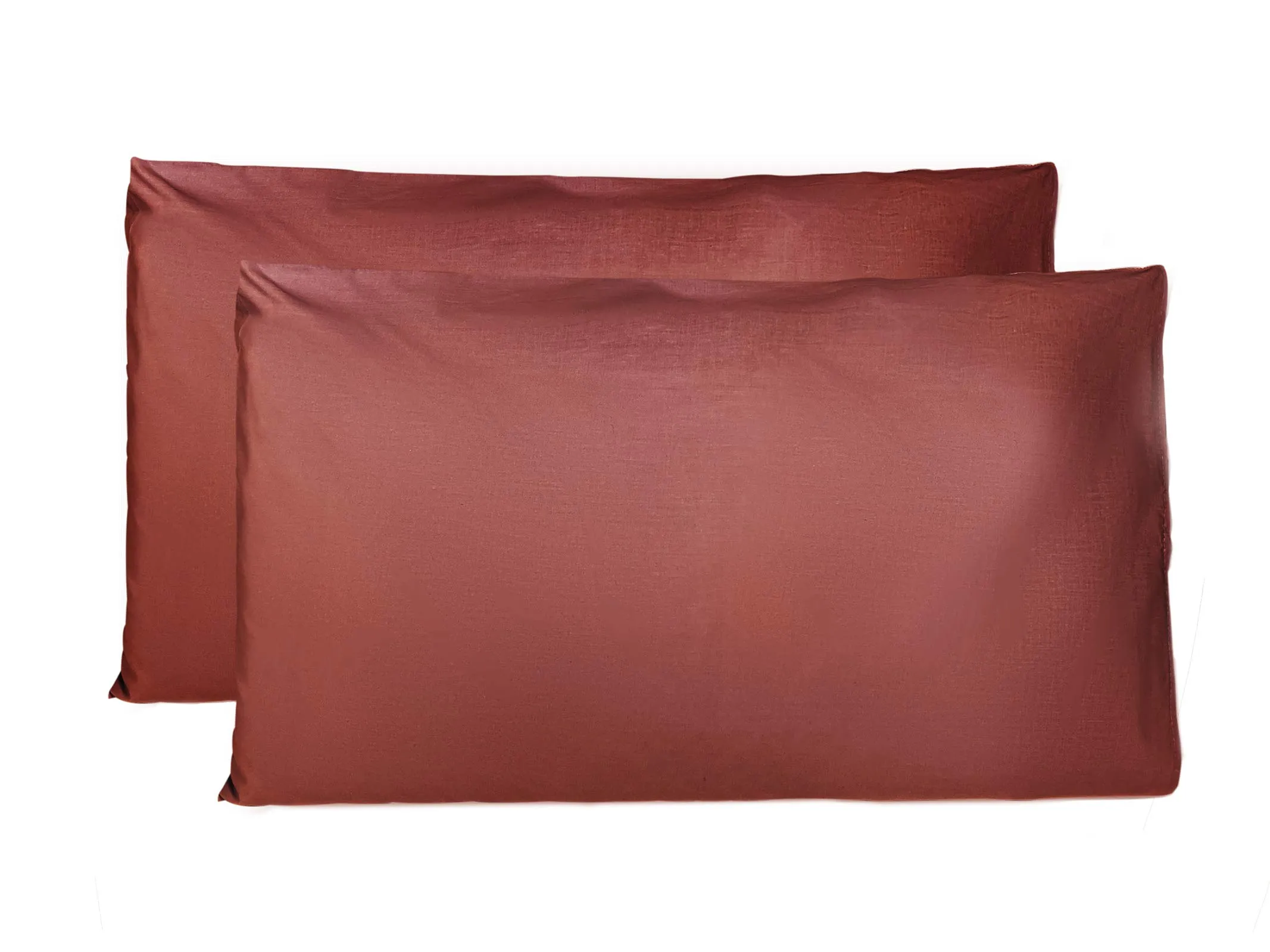 FARFALLAROSSA Coppia di Federe in 100% Puro Cotone, Chiusura a Busta, 50x80 cm, Bordeaux - immagine 1