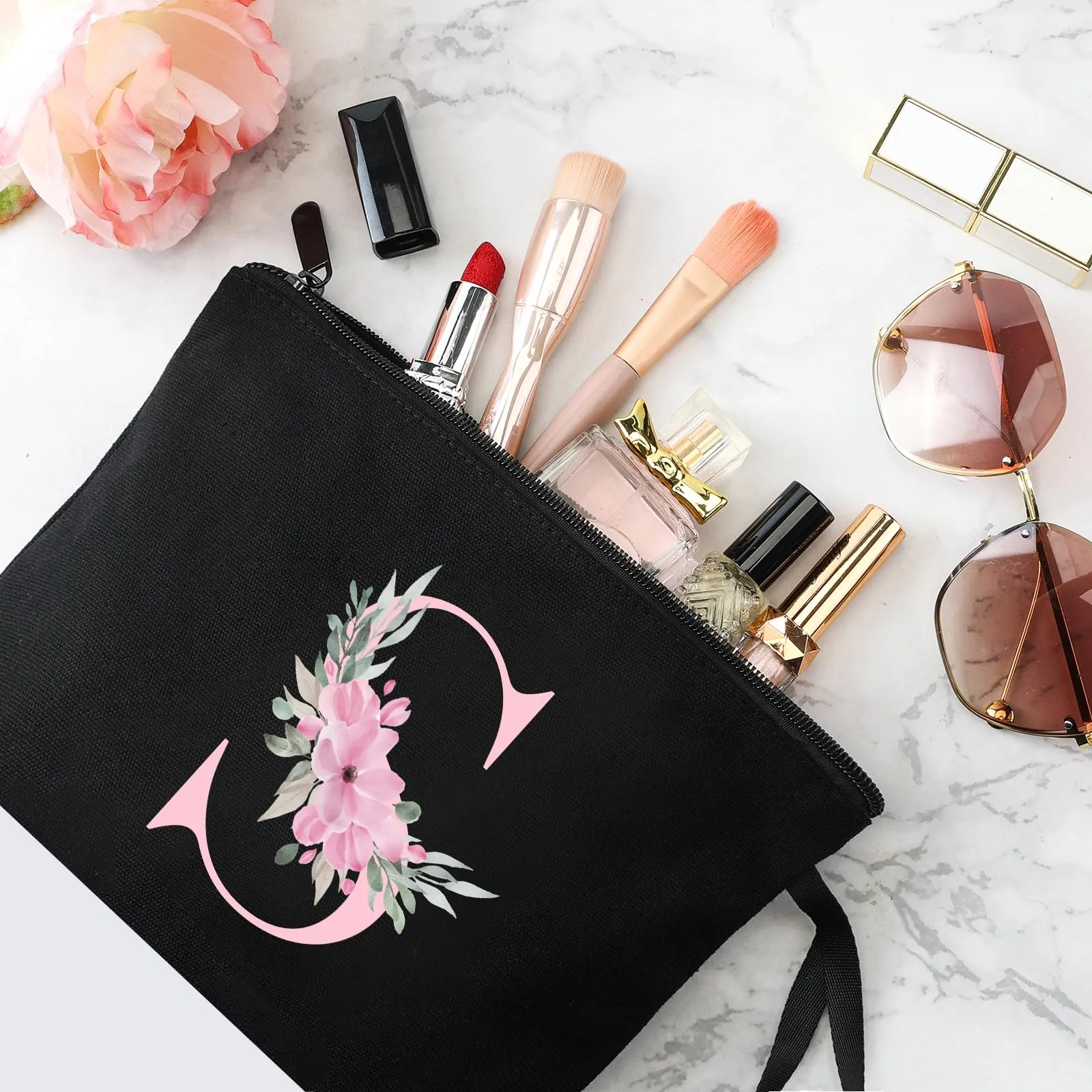 Vavabox Beauty Case con Iniziali Personalizzate (S, 01-Nero) - immagine 3