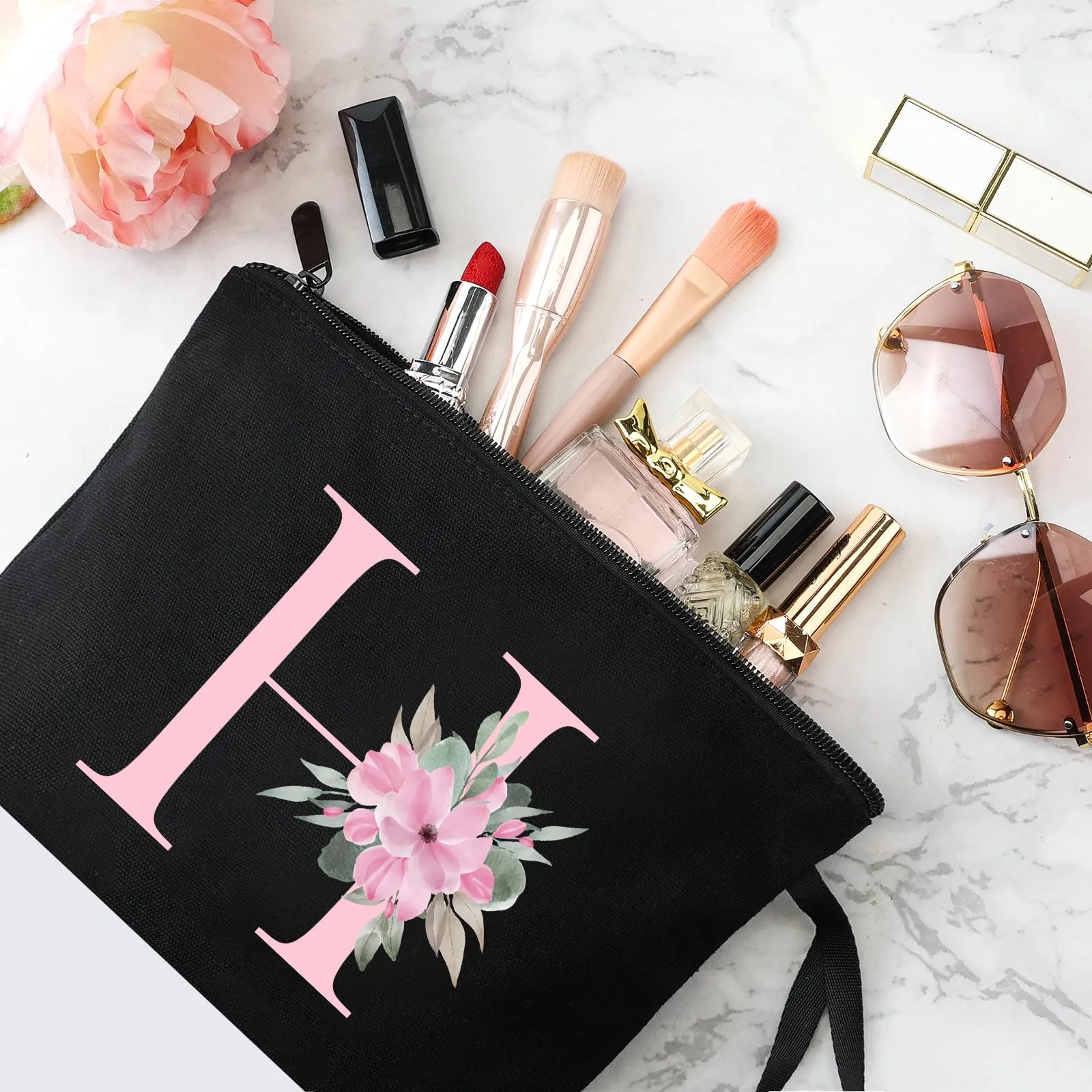 Vavabox Beauty Case con Iniziale Personalizzata H - Nero - immagine 3