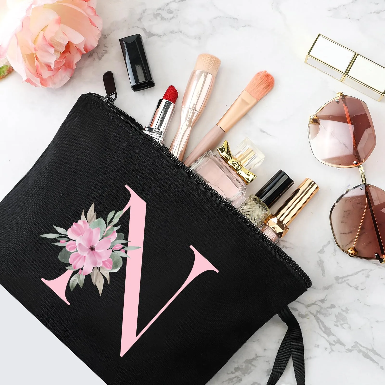 Vavabox Beauty Case con Iniziale N, Nero - immagine 3