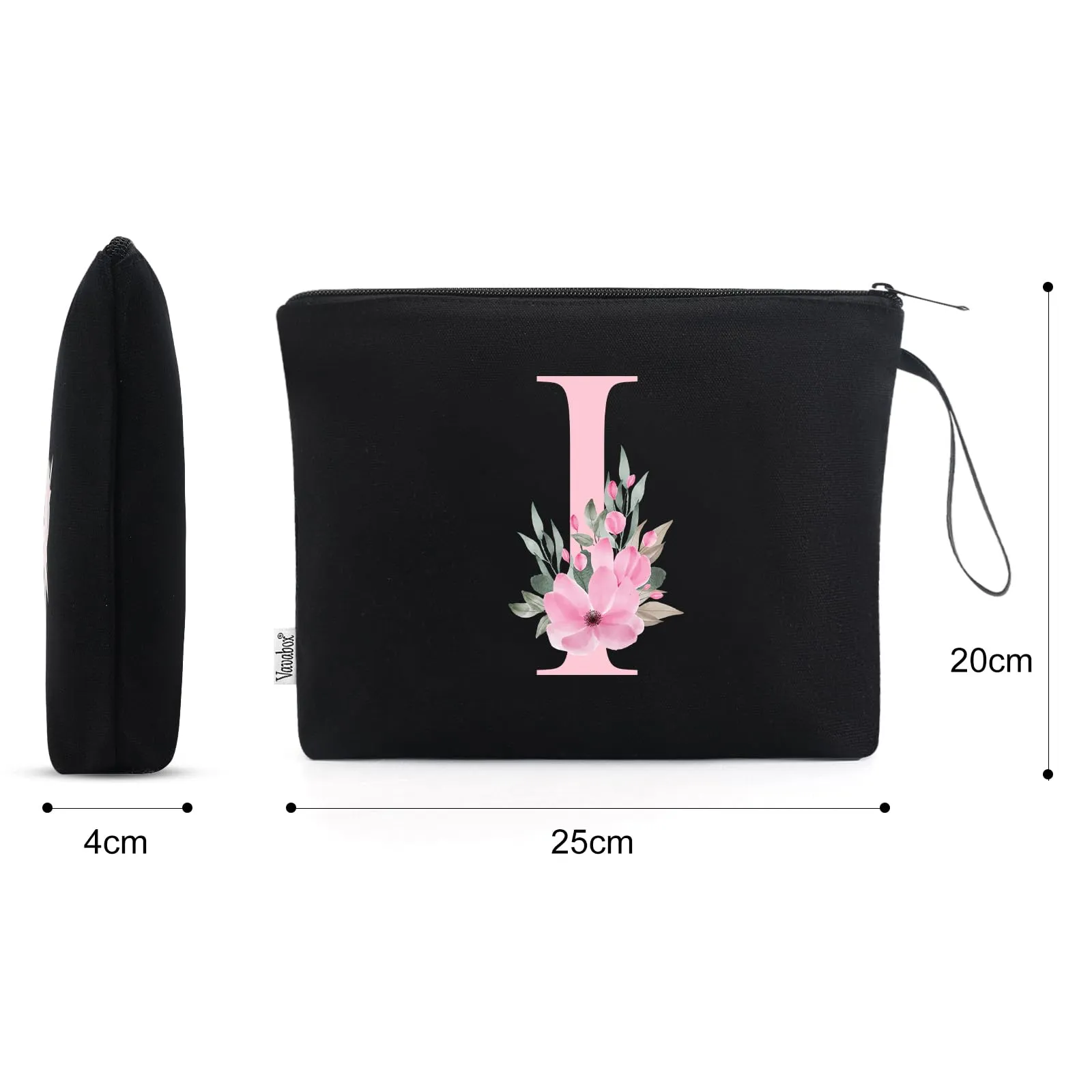 Vavabox Beauty Case con Iniziale Personalizzata I - Nero - immagine 2