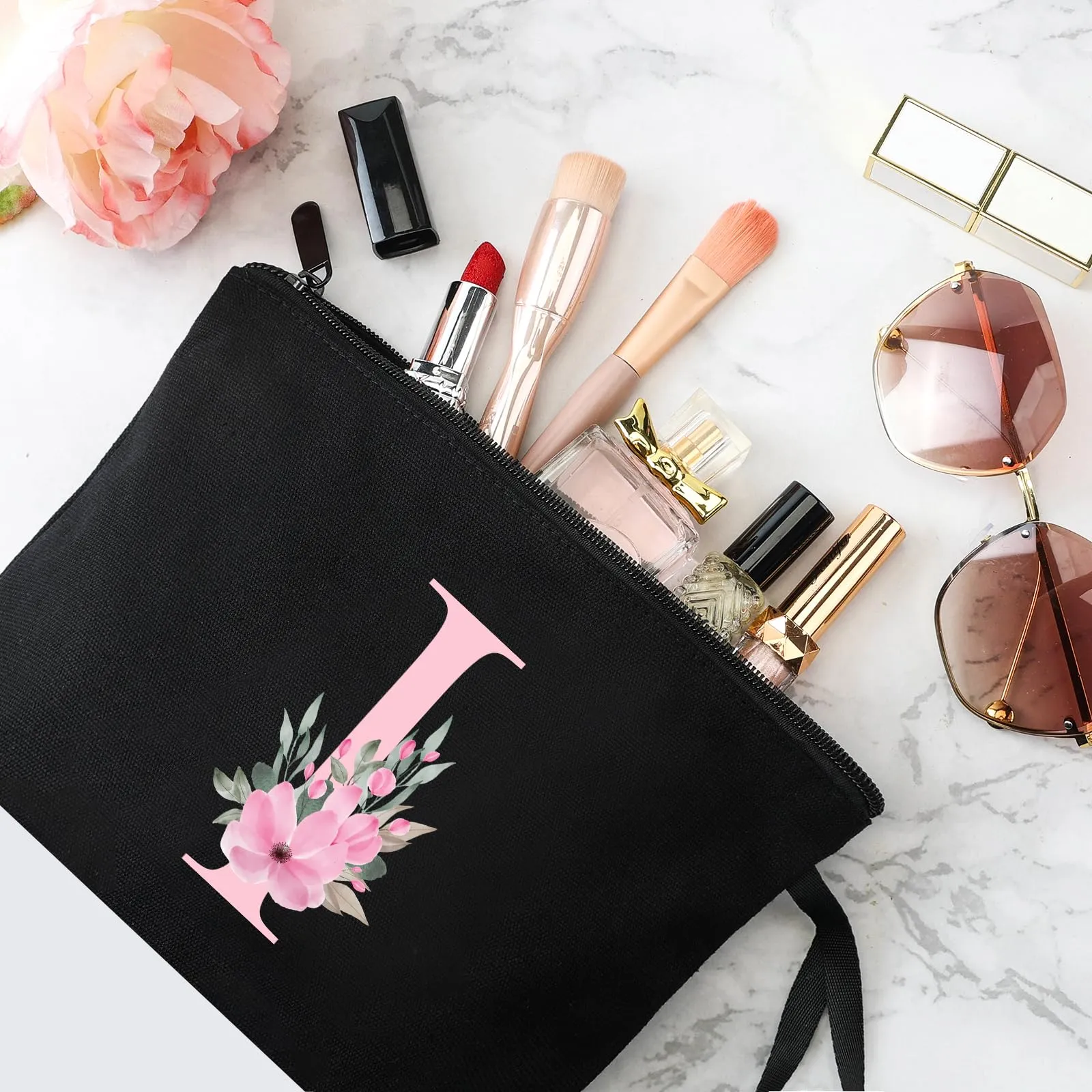 Vavabox Beauty Case con Iniziale Personalizzata I - Nero - immagine 3