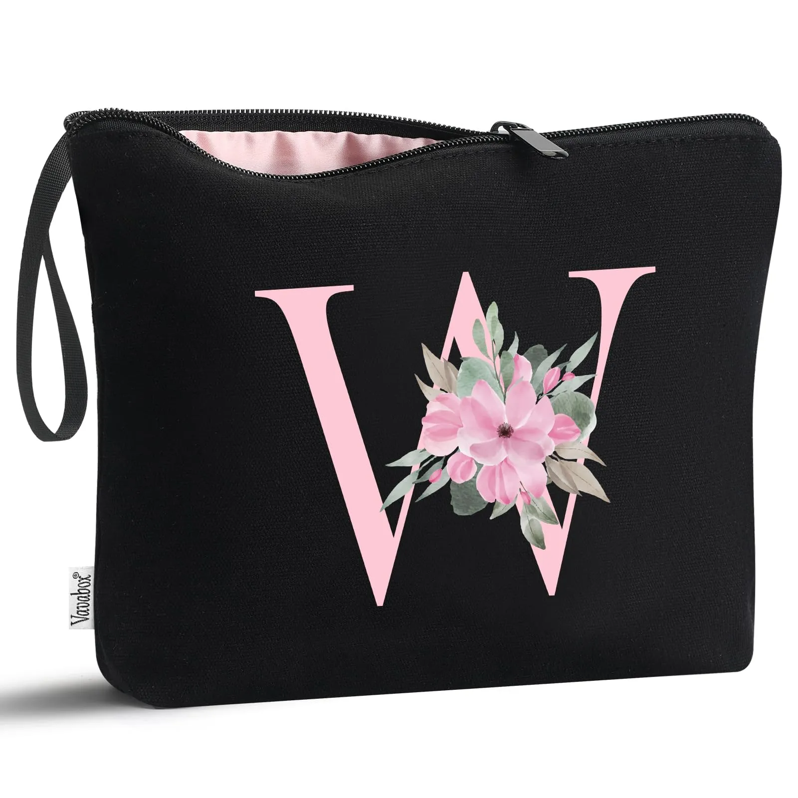 Vavabox Beauty Case con Iniziali Personalizzate (W, 01-Nero) - immagine 1