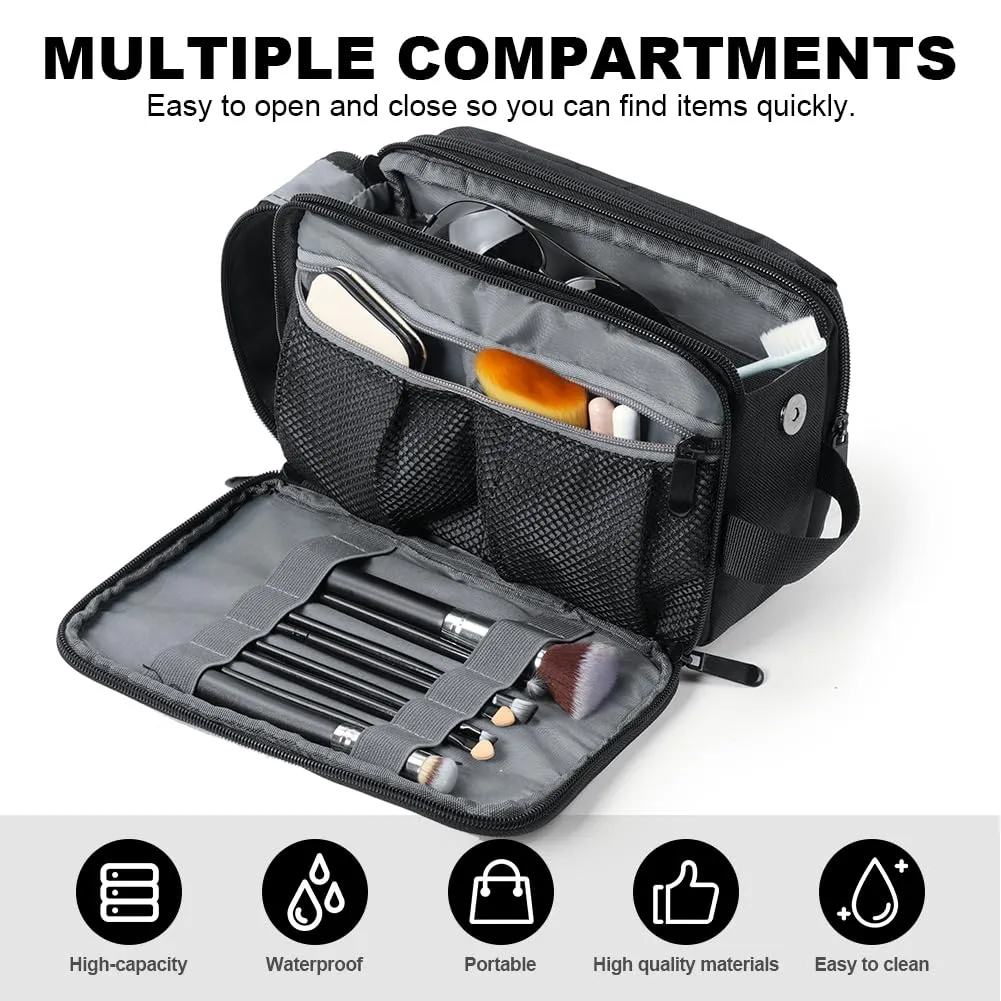 Aucuu Borsa da Toilette Grande da Viaggio, Beauty Case Resistente all'Acqua per Uomo e Donna - immagine 4