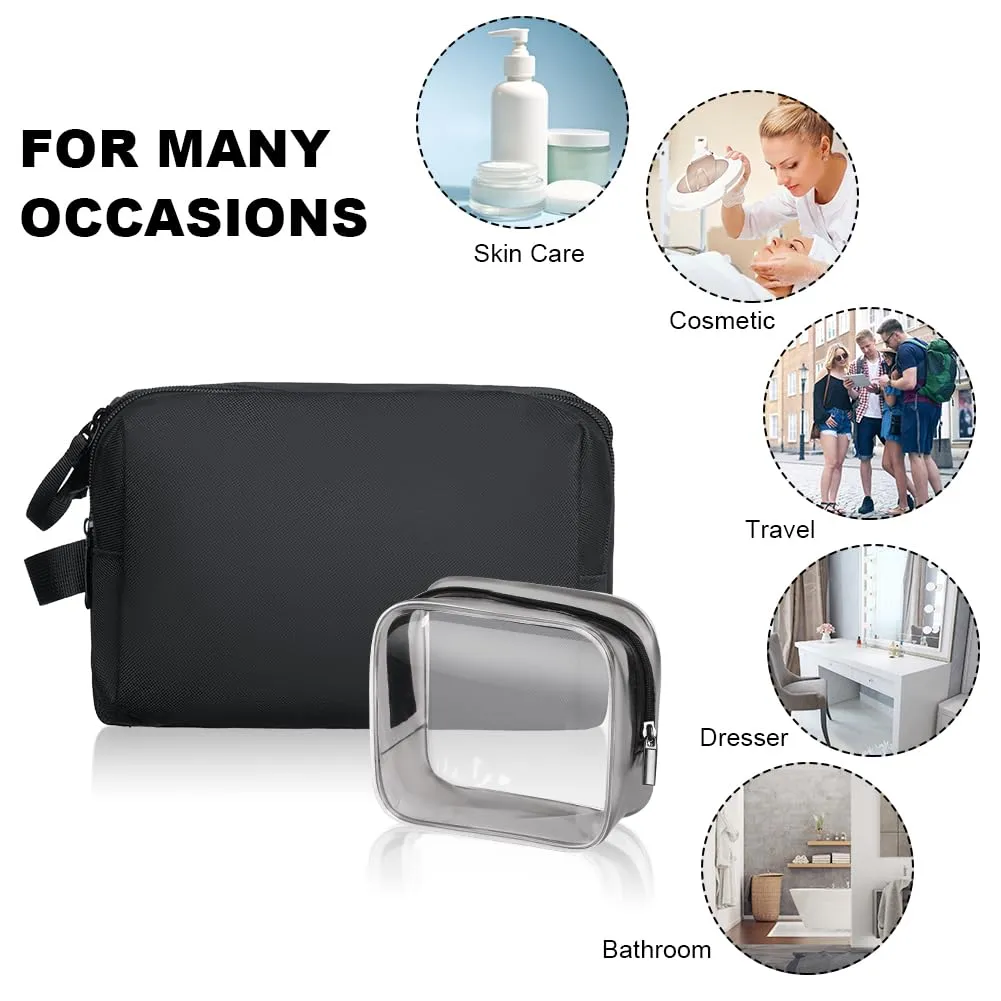 Aucuu Borsa da Toilette Grande da Viaggio, Beauty Case Resistente all'Acqua per Uomo e Donna - immagine 7
