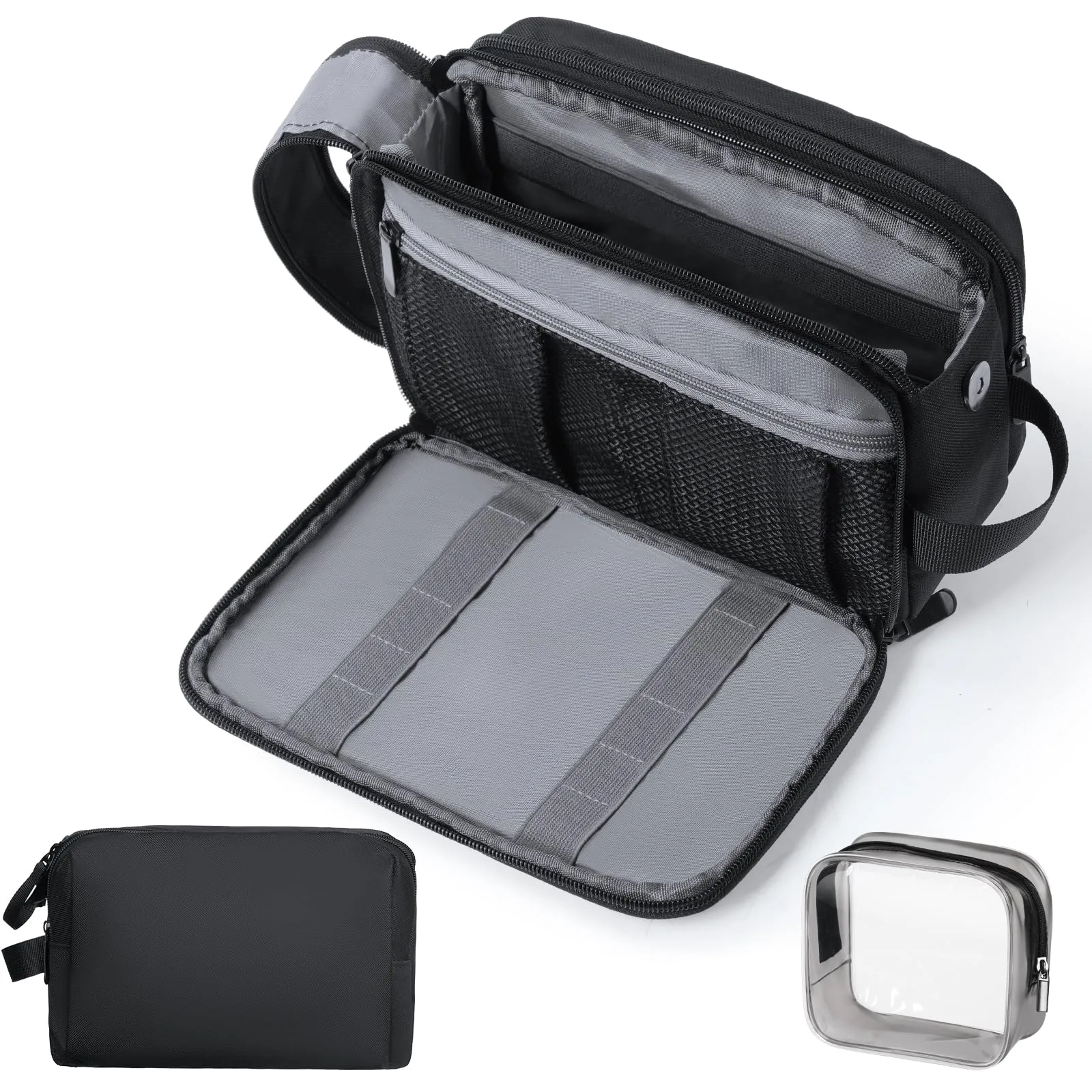 Aucuu Borsa da Toilette Grande da Viaggio, Beauty Case Resistente all'Acqua per Uomo e Donna - immagine 8