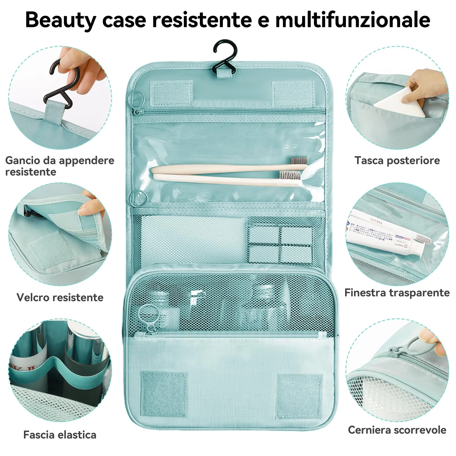 Chijoo Set Organizer Valigia 12 Pezzi, Blu - immagine 3