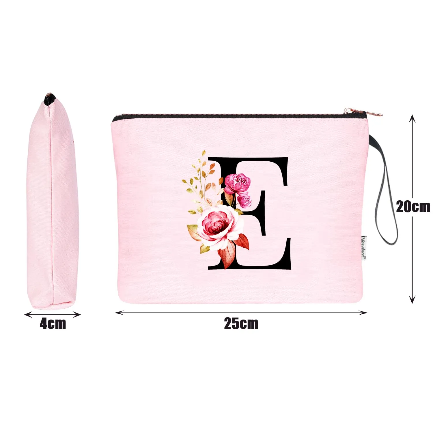 Vavabox Beauty Case con Iniziali Personalizzate (E, Rosa) - immagine 2