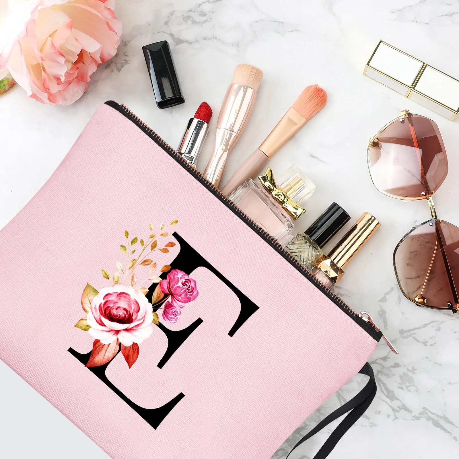 Vavabox Beauty Case con Iniziali Personalizzate (E, Rosa) - immagine 5