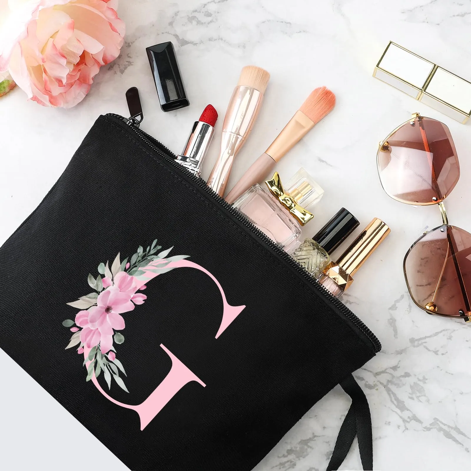 Vavabox Beauty Case con Iniziale Personalizzata G, Nero - immagine 3