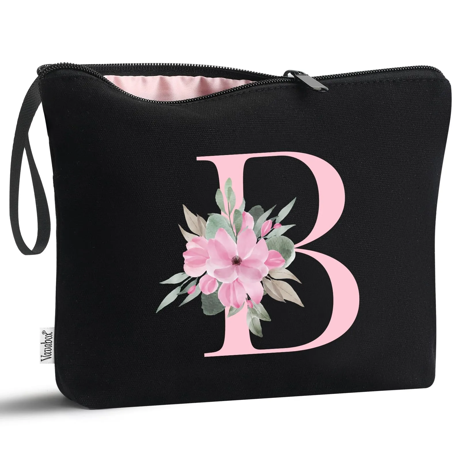 Vavabox Beauty Case con Iniziali Personalizzate (B, 01-Nero) - immagine 1