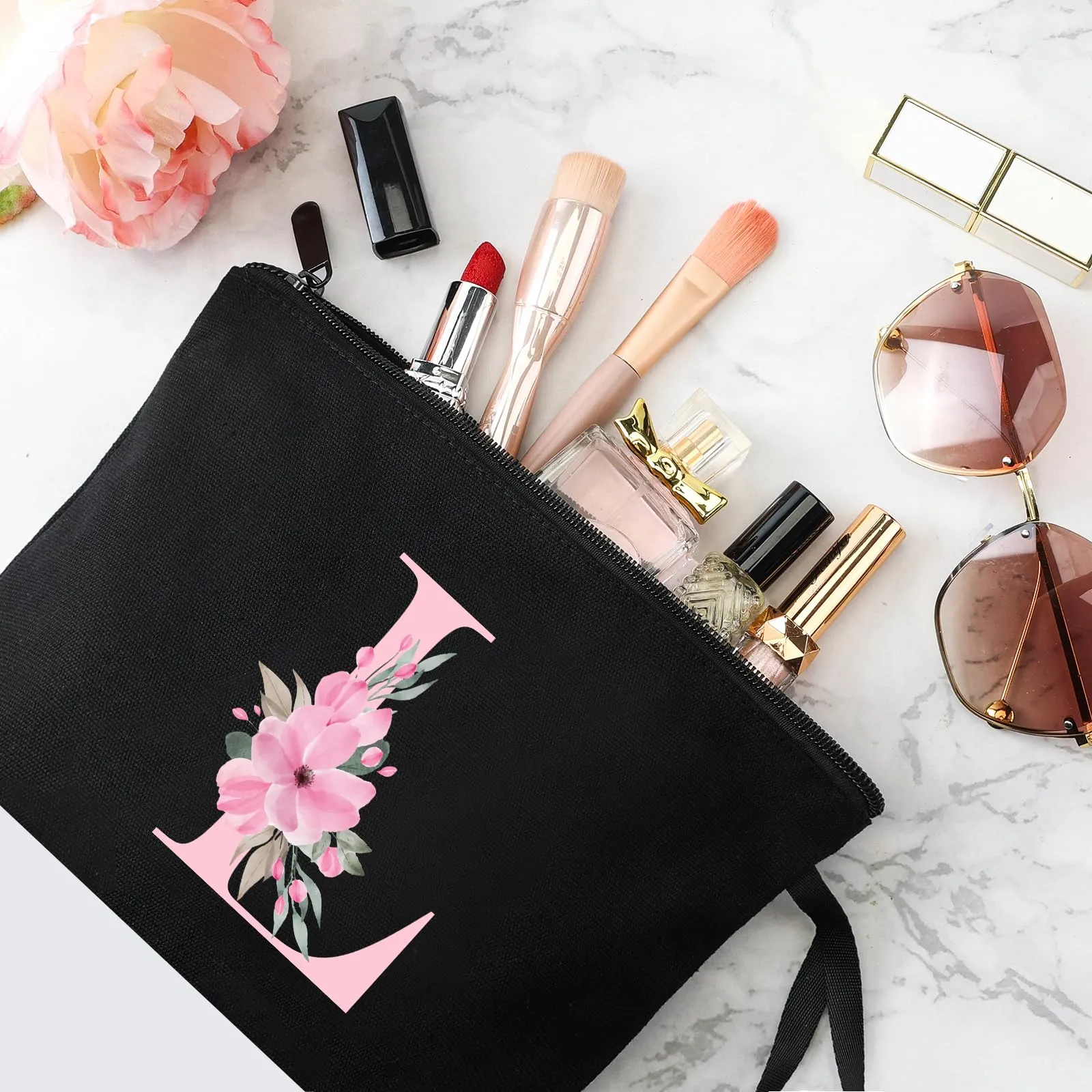 Vavabox Beauty Case con Iniziali Personalizzate (L, 01-Nero) - immagine 3