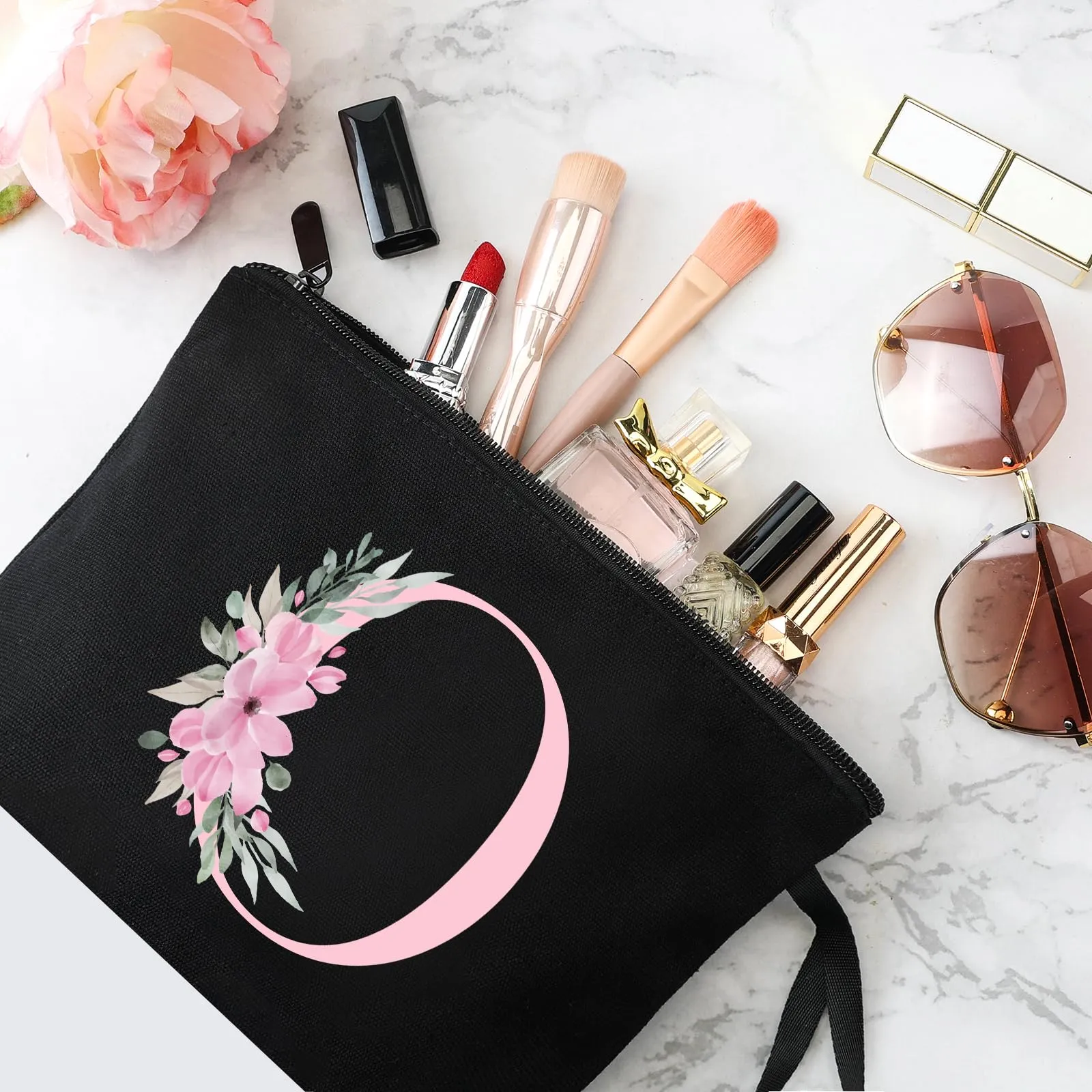 Vavabox Beauty Case con iniziali personalizzate, Nero - immagine 3
