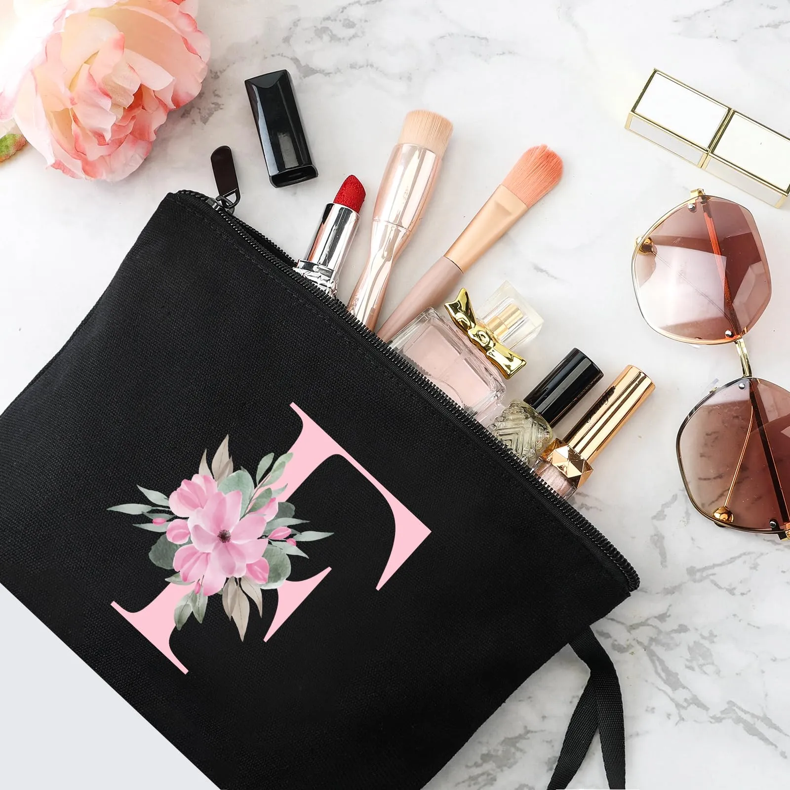 Vavabox Beauty Case con Iniziale F, Nero - immagine 3