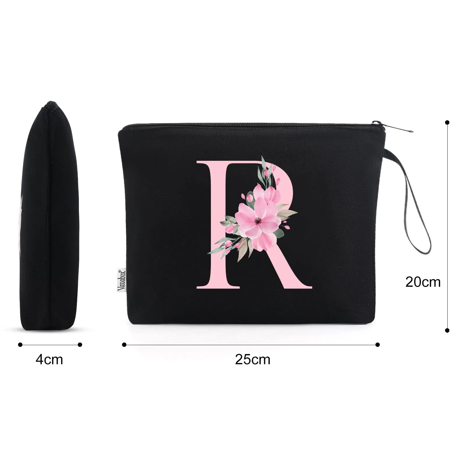 Vavabox Beauty Case con Iniziali Personalizzate, Nero - immagine 2