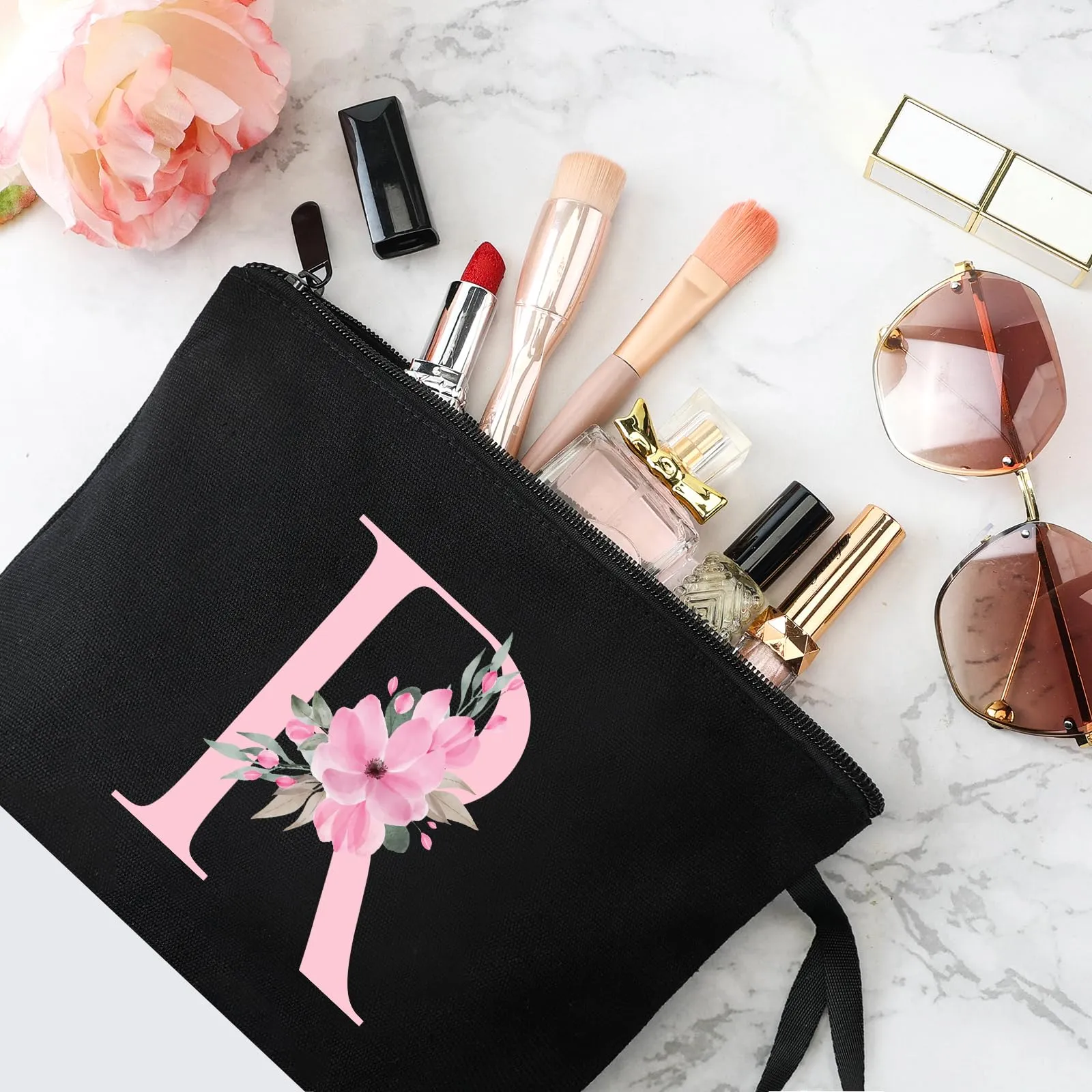 Vavabox Beauty Case con Iniziali Personalizzate, Nero - immagine 3