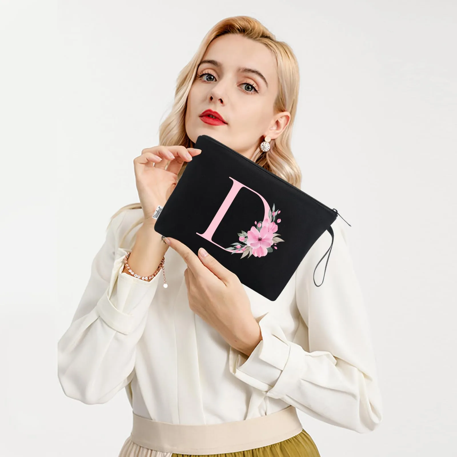 Vavabox Beauty Case con Iniziale D, Nero - immagine 6