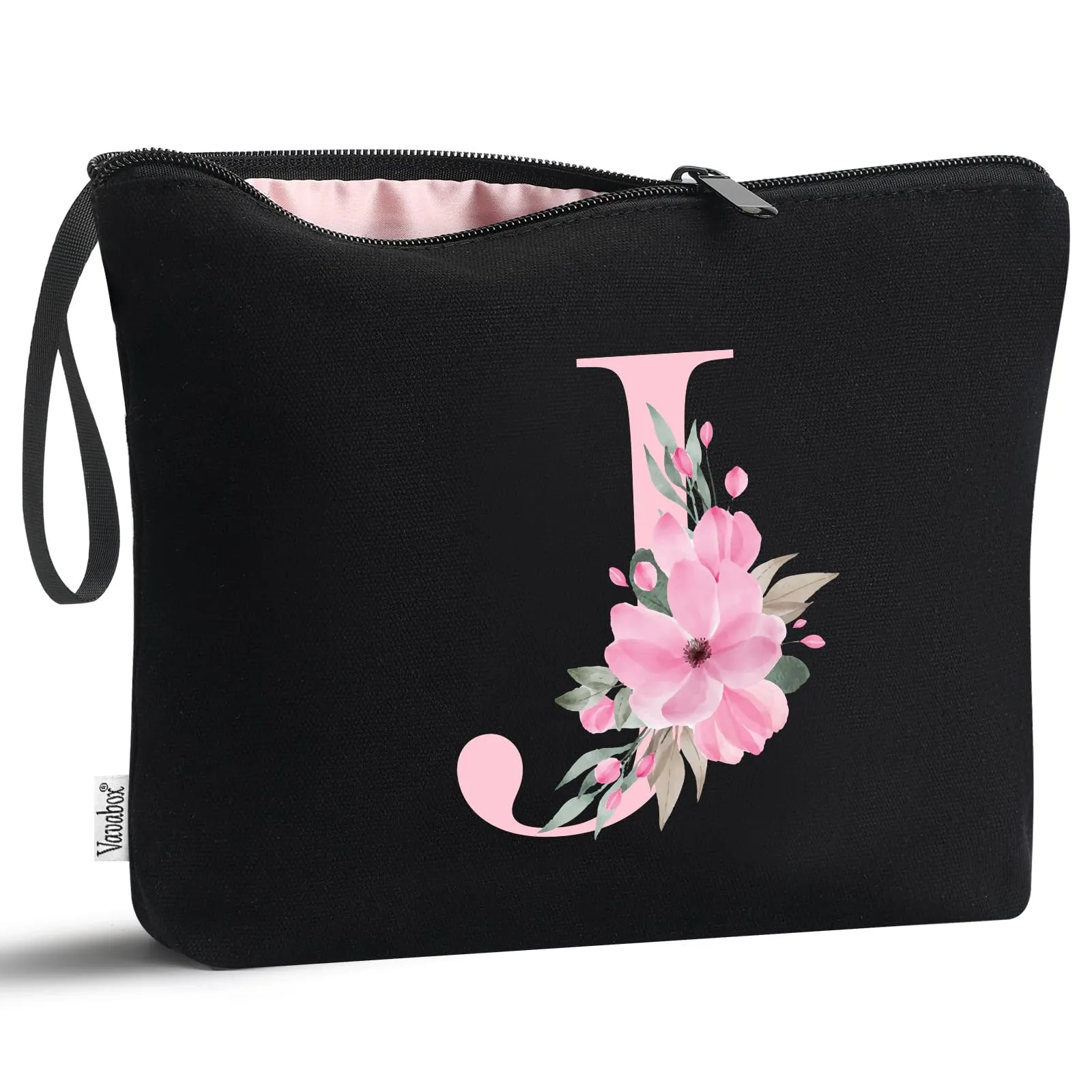 Vavabox Beauty Case con Iniziale Personalizzata J, Nero - immagine 1