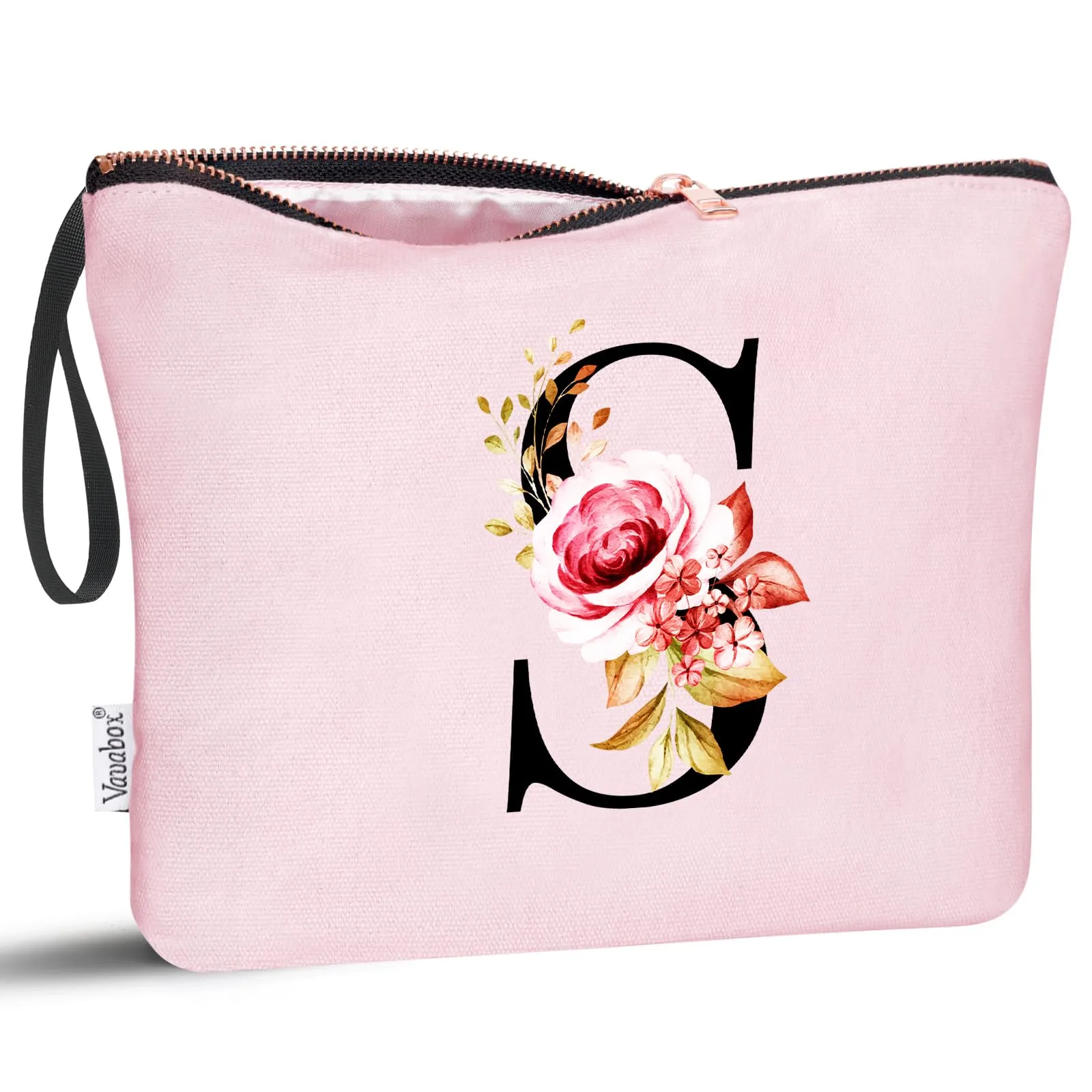 Vavabox Beauty Case con Iniziali Personalizzate, Rosa, S - immagine 1