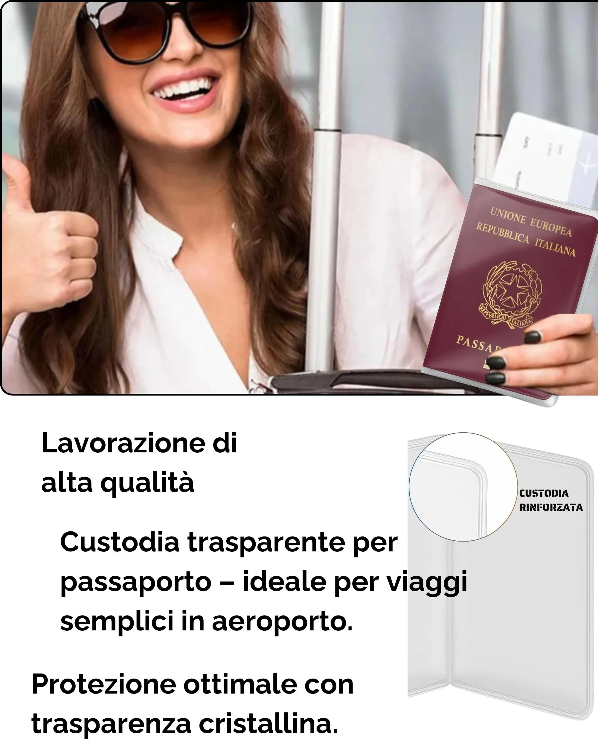 Ugozen Porta Passaporto Transparente - immagine 4